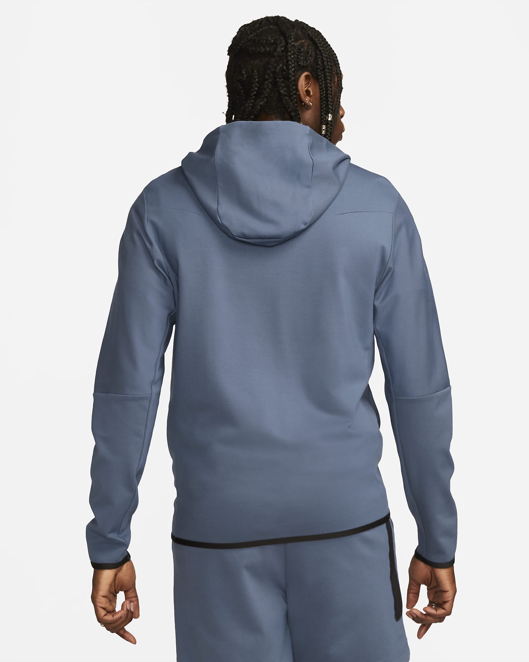 Nike Sportswear Tech Fleece Lightweight Men's Full-Zip Hoodie Sweatshirt - Diffused Blue/Diffused Blue