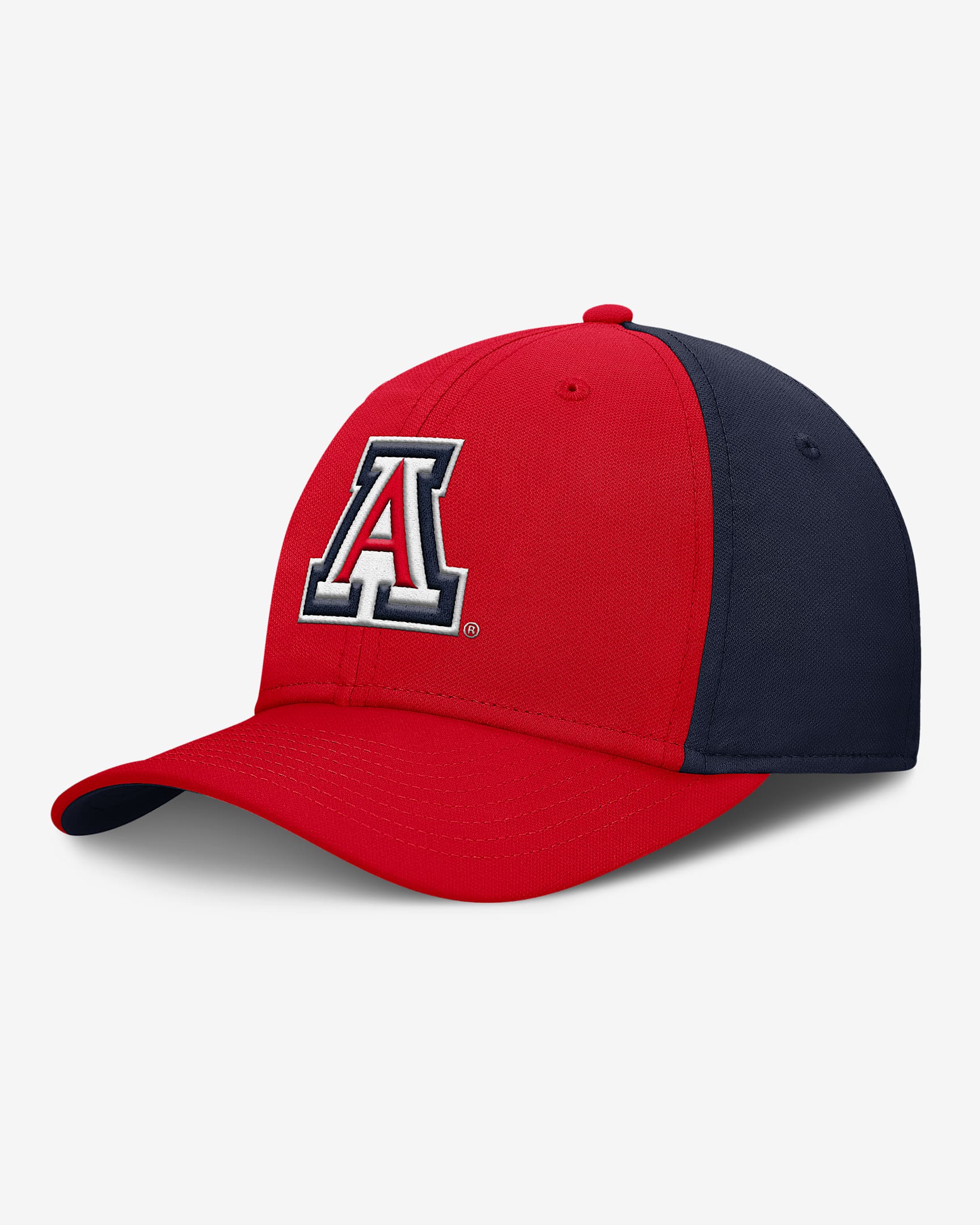 Gorra universitaria Nike Dri-FIT para hombre Arizona Sideline Campus Local Rise - Rojo