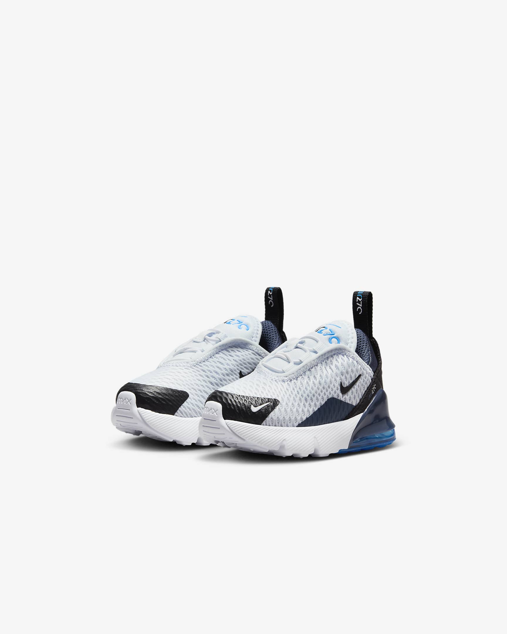 Nike Air Max 270 sko til sped-/småbarn - Football Grey/Thunder Blue/Photo Blue/Svart