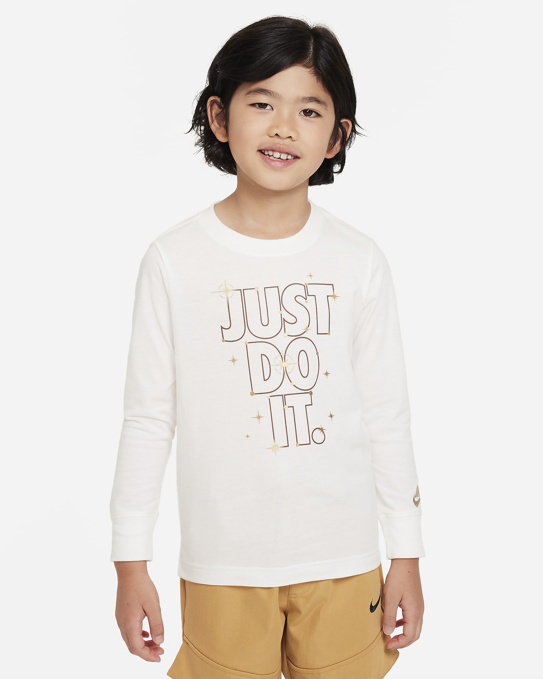 Nike Shine Long Sleeve Tee Little Kids T-Shirt - Sail