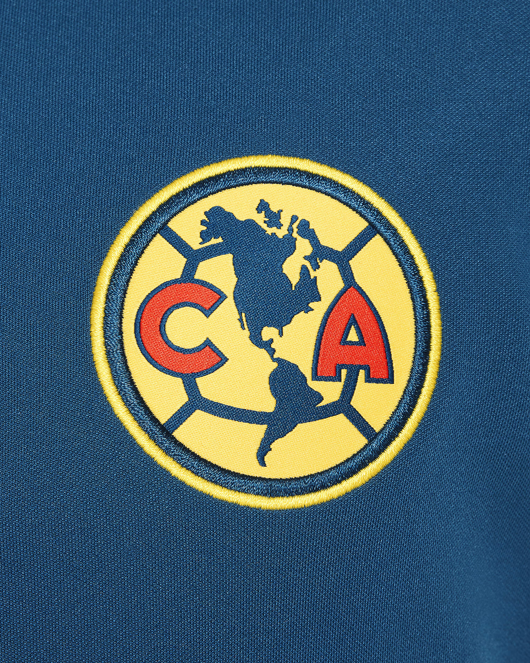 Chamarra Anthem de fútbol Nike Dri-FIT para niños talla grande Club América Academy Pro - Azul valeriana/Amarillo tour/Amarillo tour