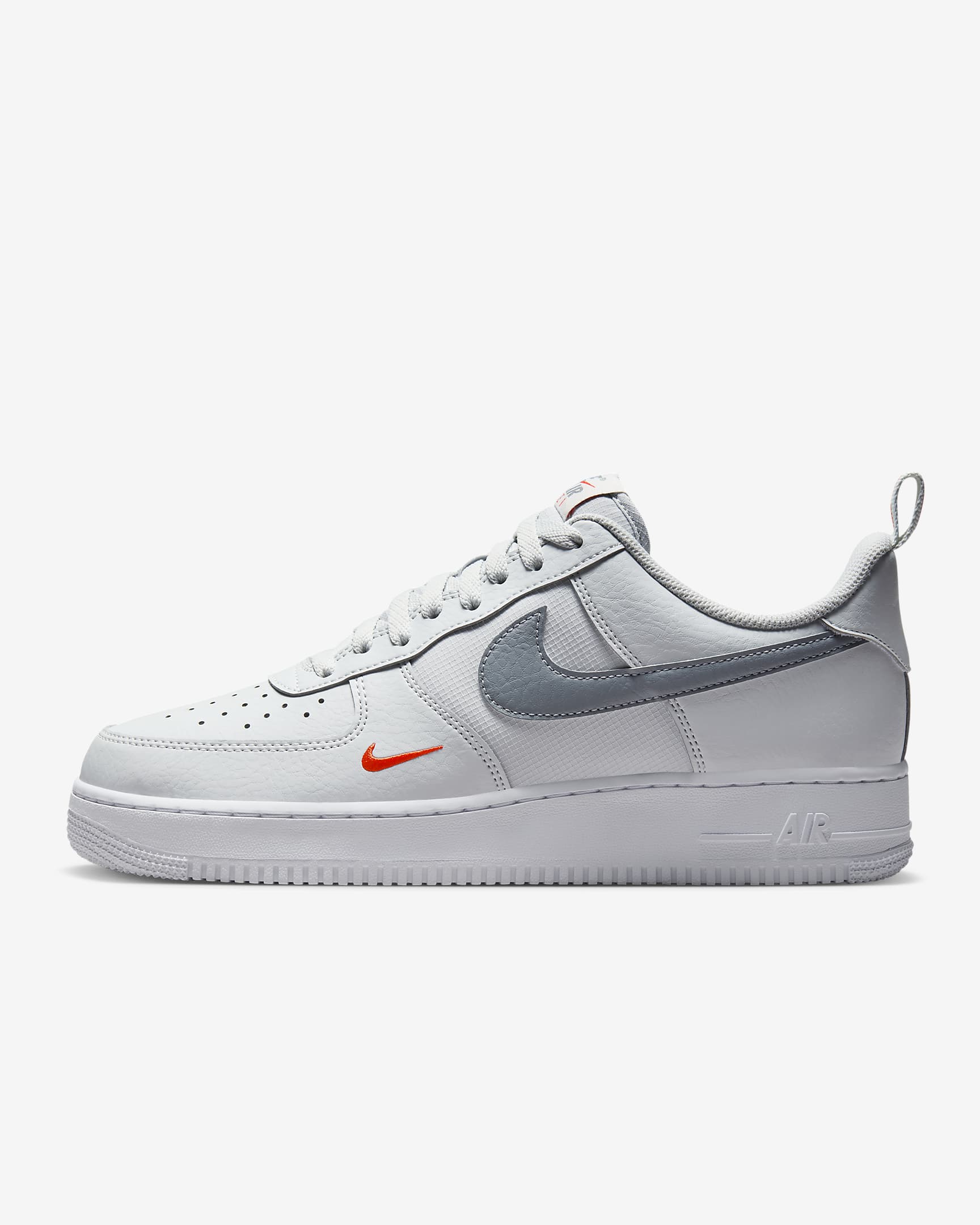 Nike Air Force 1 '07 Men's Shoes - Photon Dust/Safety Orange/White/Cool Grey