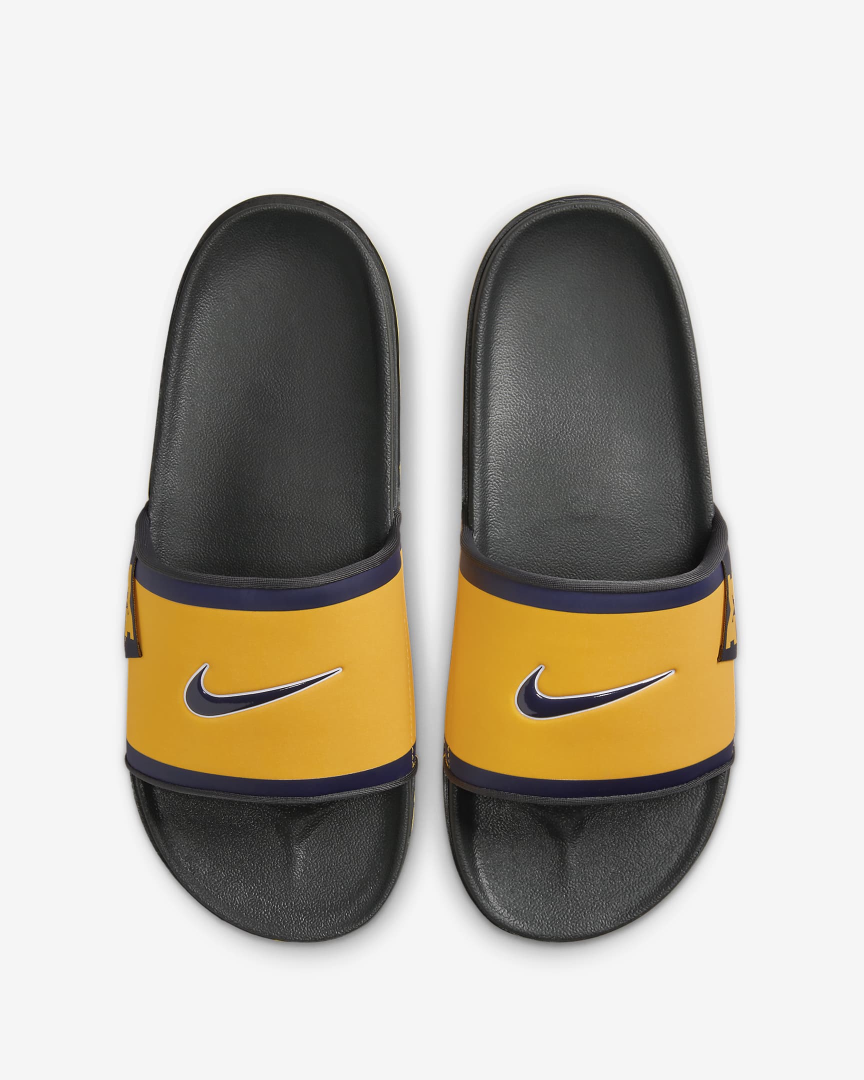 Chanclas Nike College Offcourt (Michigan) - Amarillo/Gris humo oscuro/Azul marino universitario