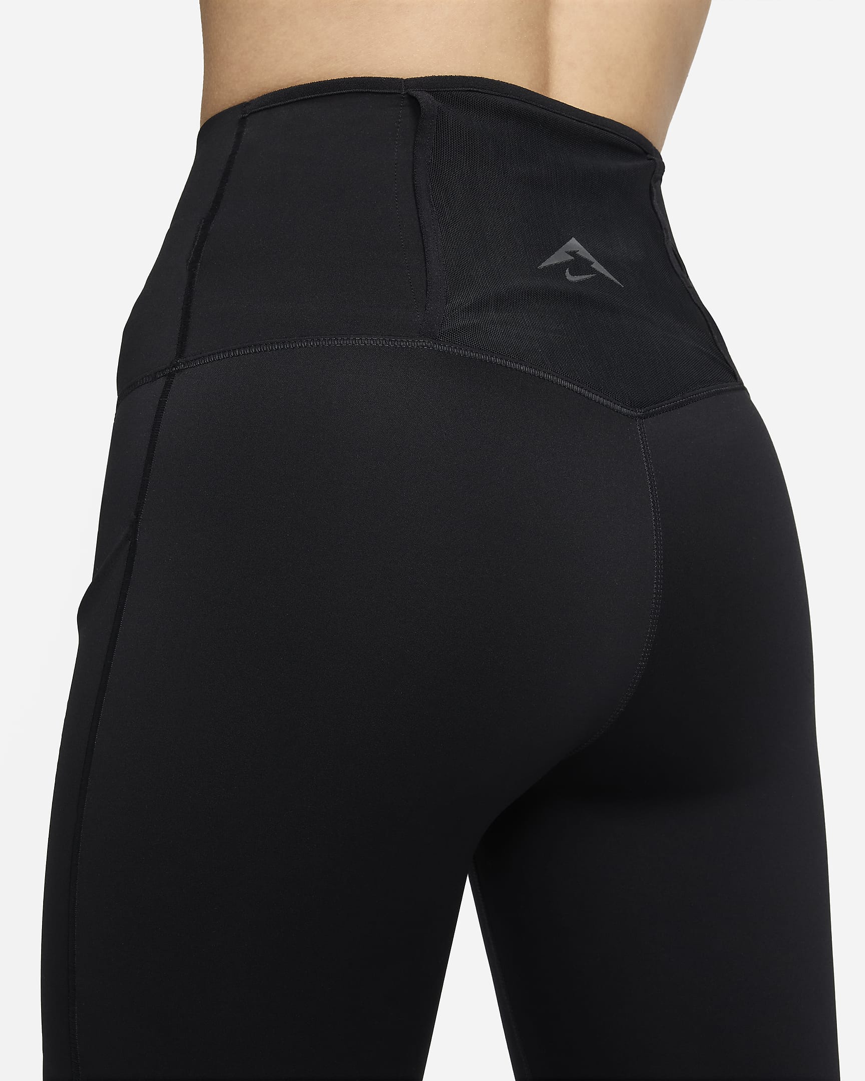 Nike Trail Go Women's Firm-Support High-Waisted 7/8 Leggings with Pockets - Black/Dark Smoke Grey/Dark Smoke Grey