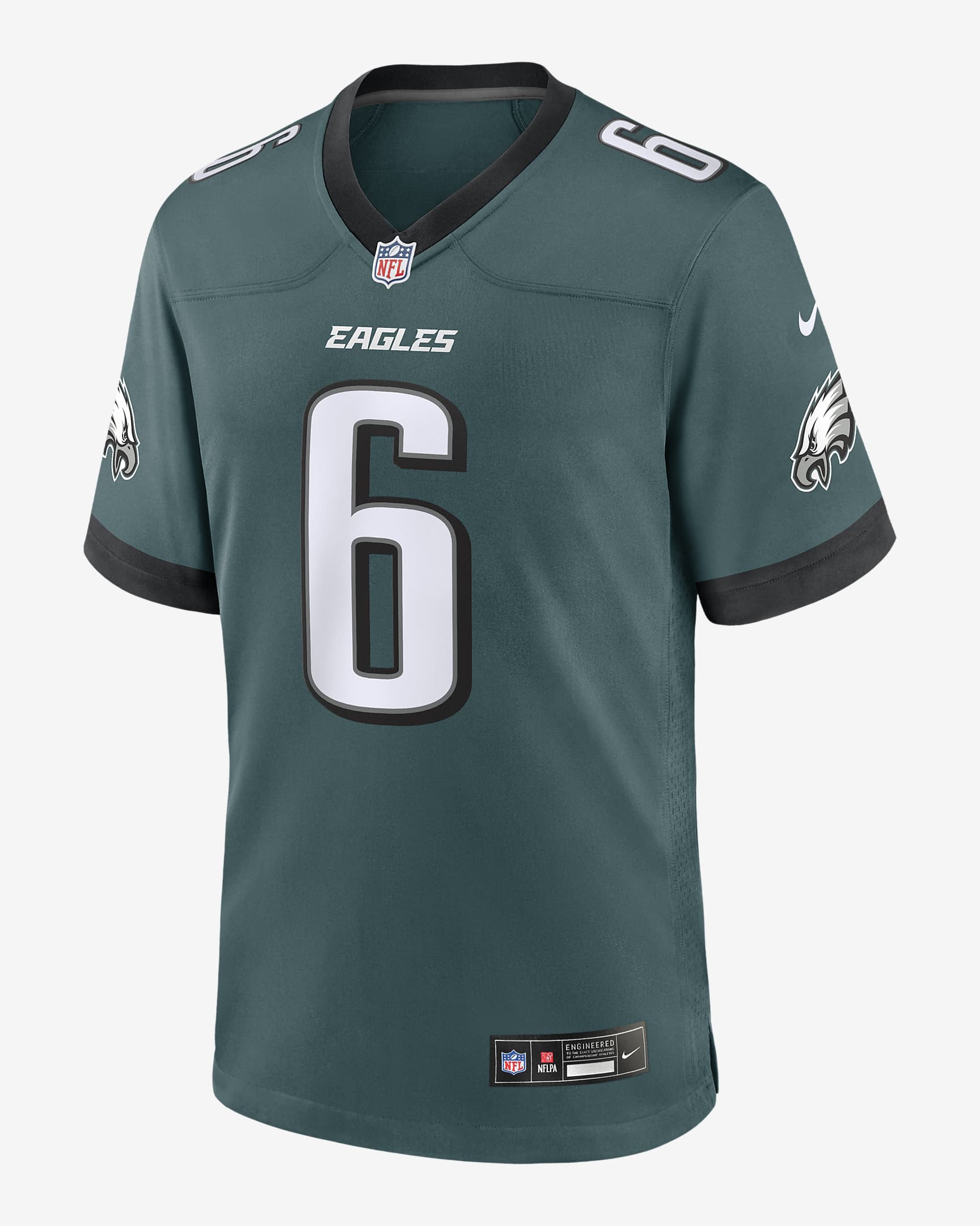 Jersey de la NFL Nike Game para hombre DeVonta Smith Philadelphia Eagles - Verde