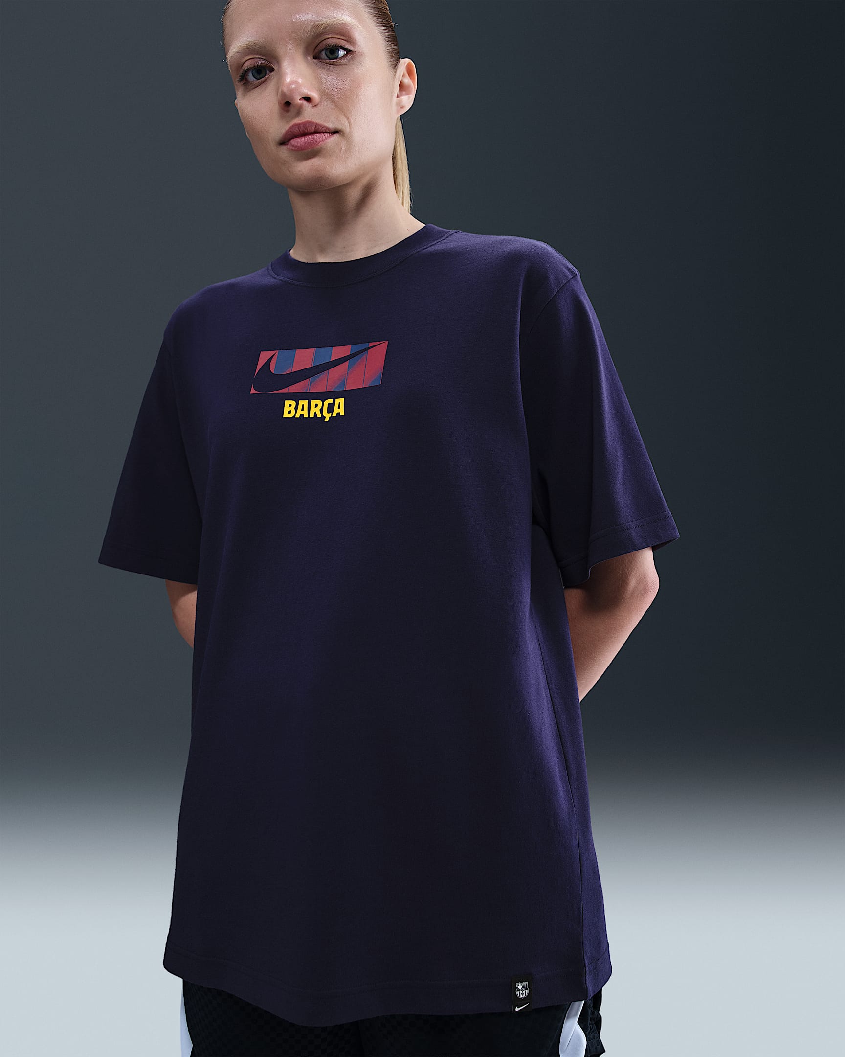 F.C. Barcelona Supporter Women's Nike Football T-Shirt - Imperial Purple
