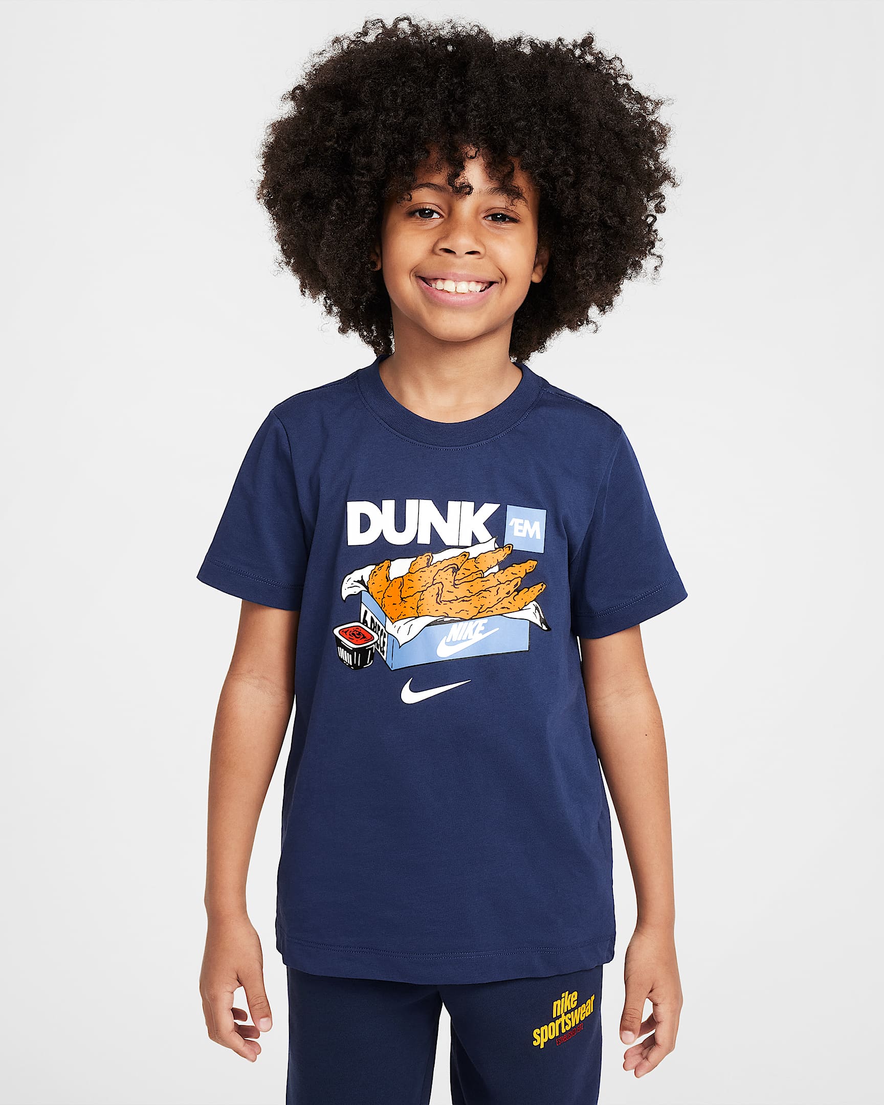 Nike Sportswear Big Kids' T-Shirt - Midnight Navy