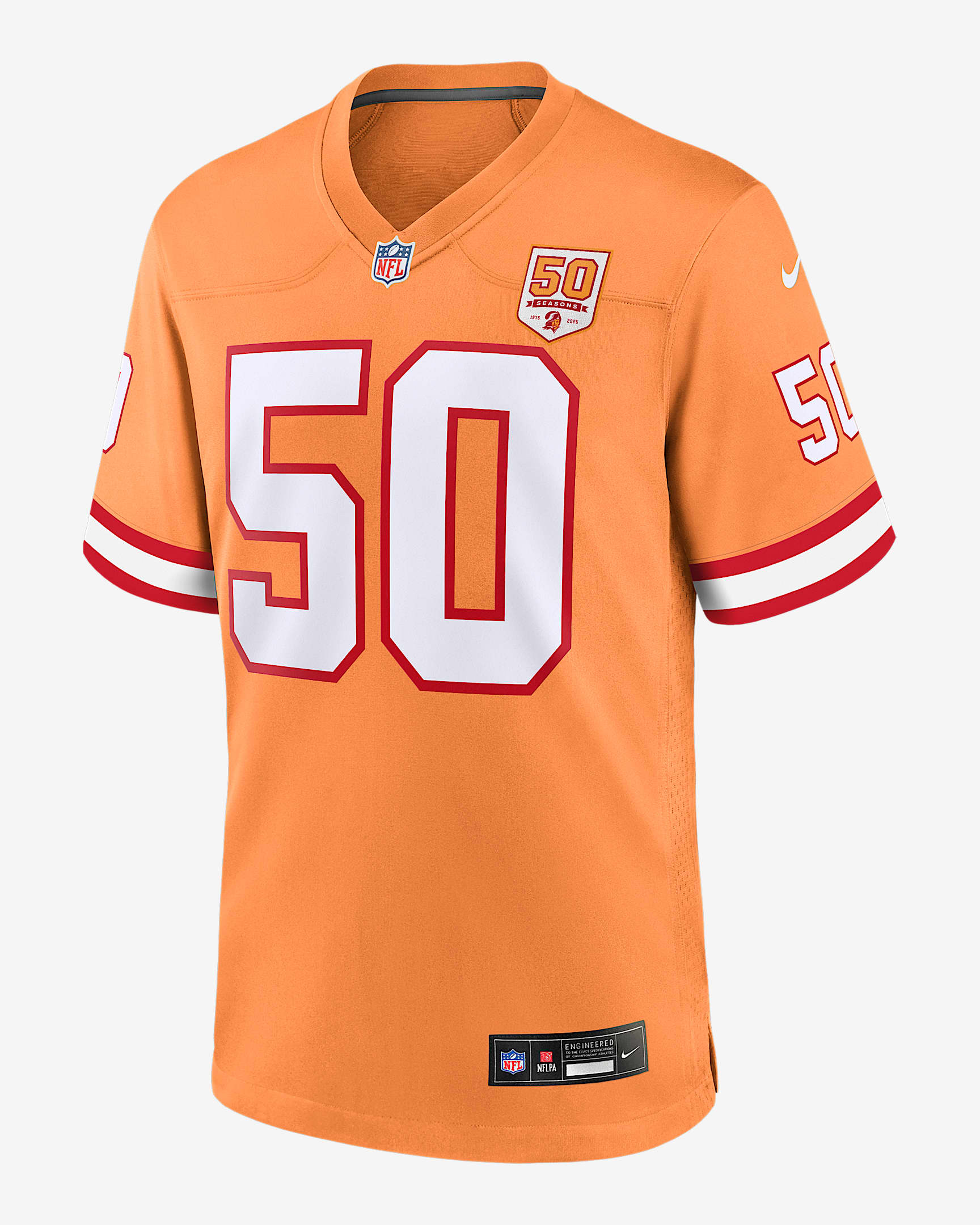 Vita Vea Tampa Bay Buccaneers 50th Anniversary Men's Nike NFL Game Jersey - Orange