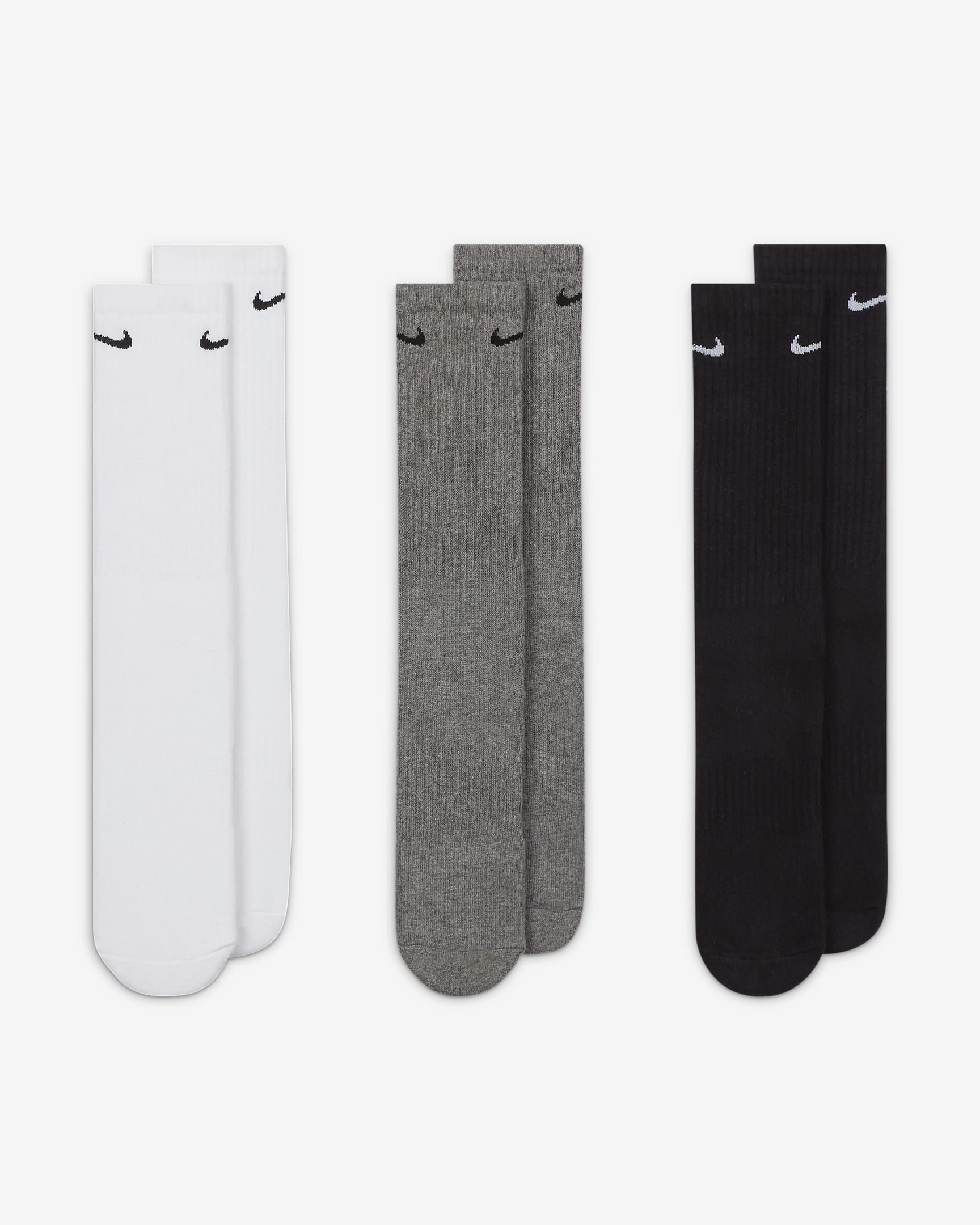 Nike Everyday Cushioned Training Crew Socks (3 Pairs). Nike BG