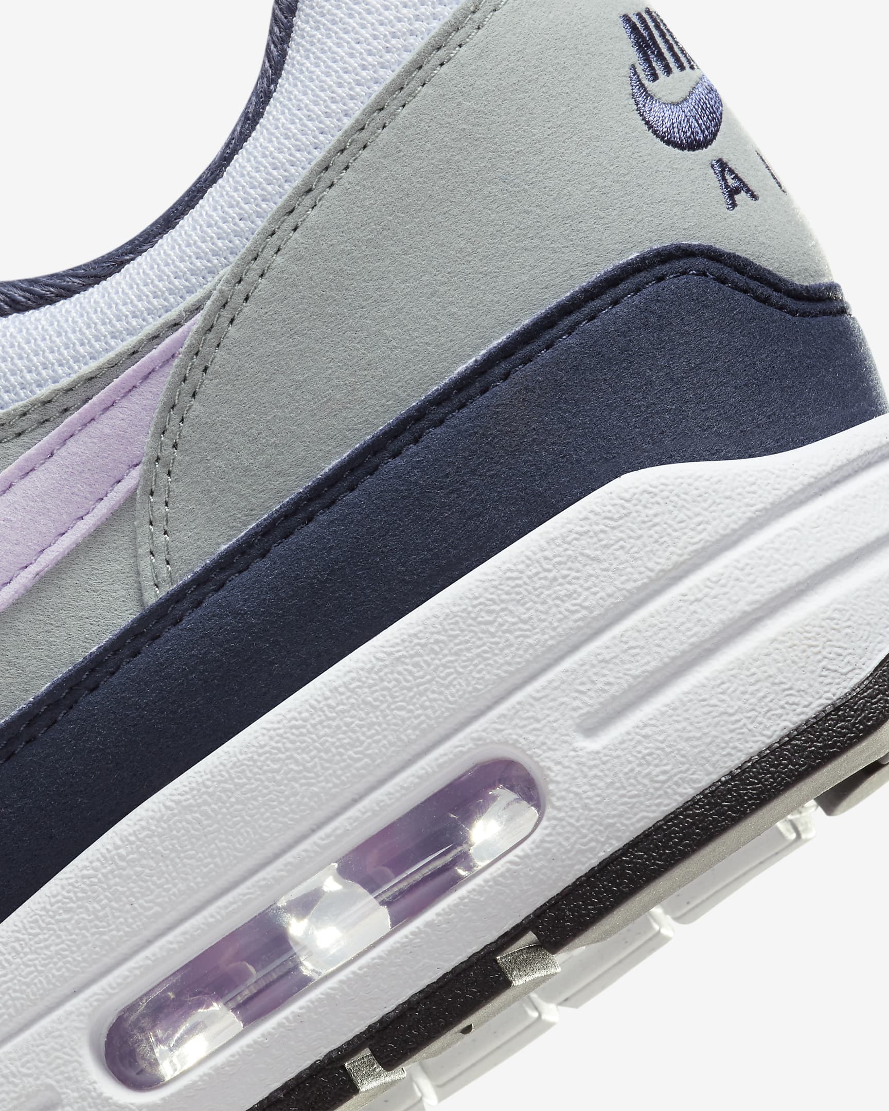 Nike Air Max 1-sko til mænd - Football Grey/Thunder Blue/Light Pumice/Lilac Bloom