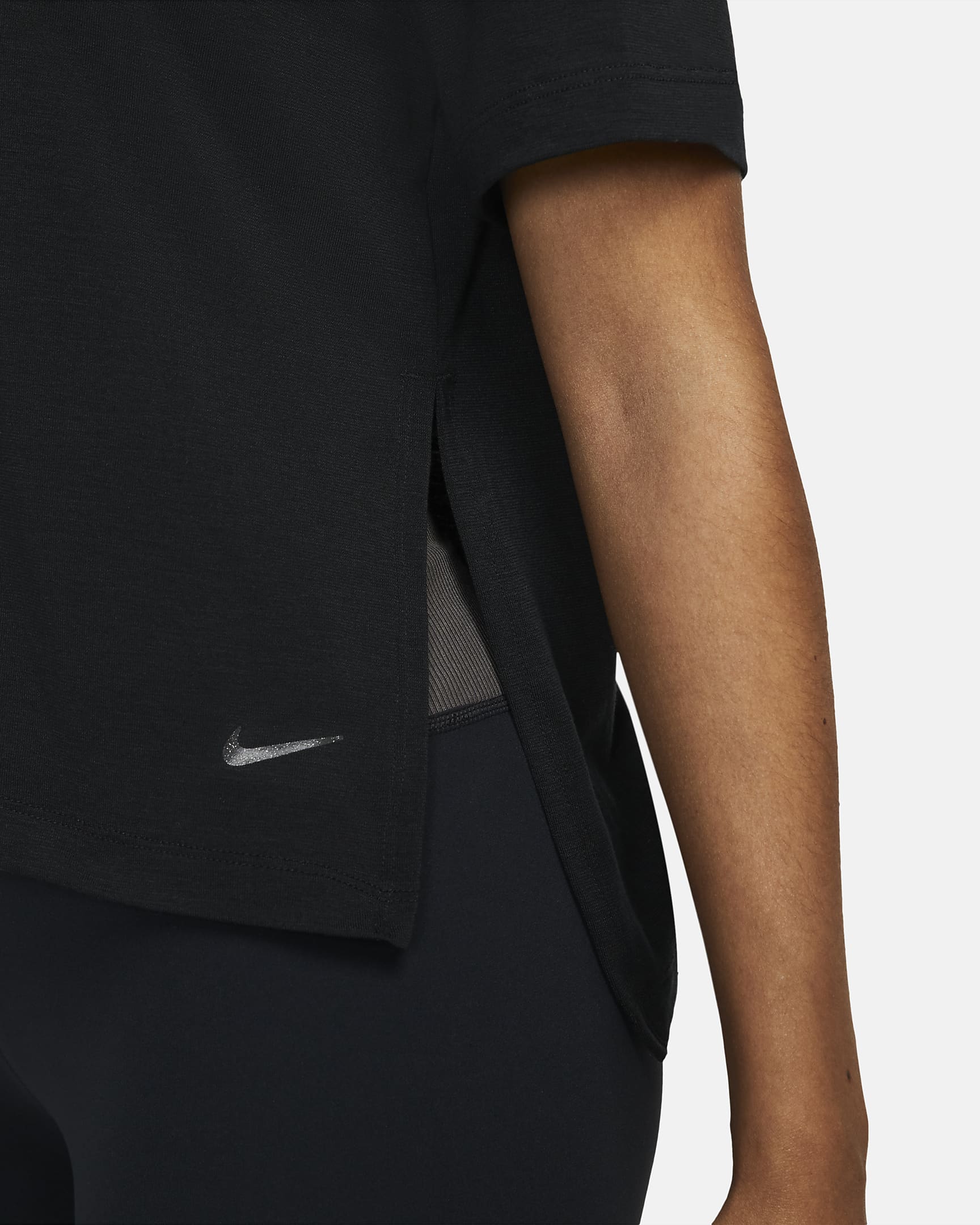 Haut Nike Yoga Dri-FIT pour femme - Noir/Iron Grey