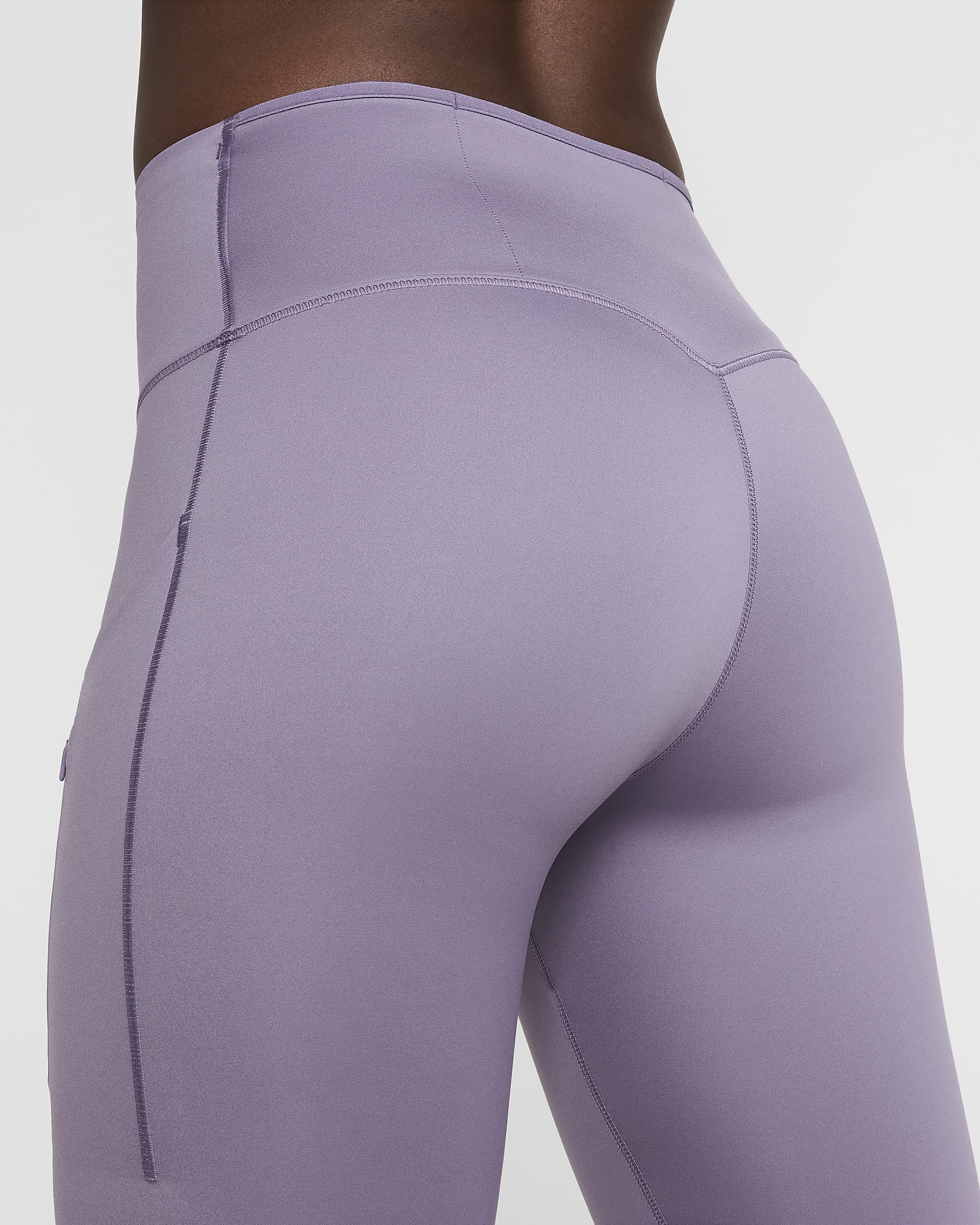 Nike Go 7/8-Leggings mit starkem Halt, mittelhohem Bund und Taschen für Damen - Daybreak/Schwarz