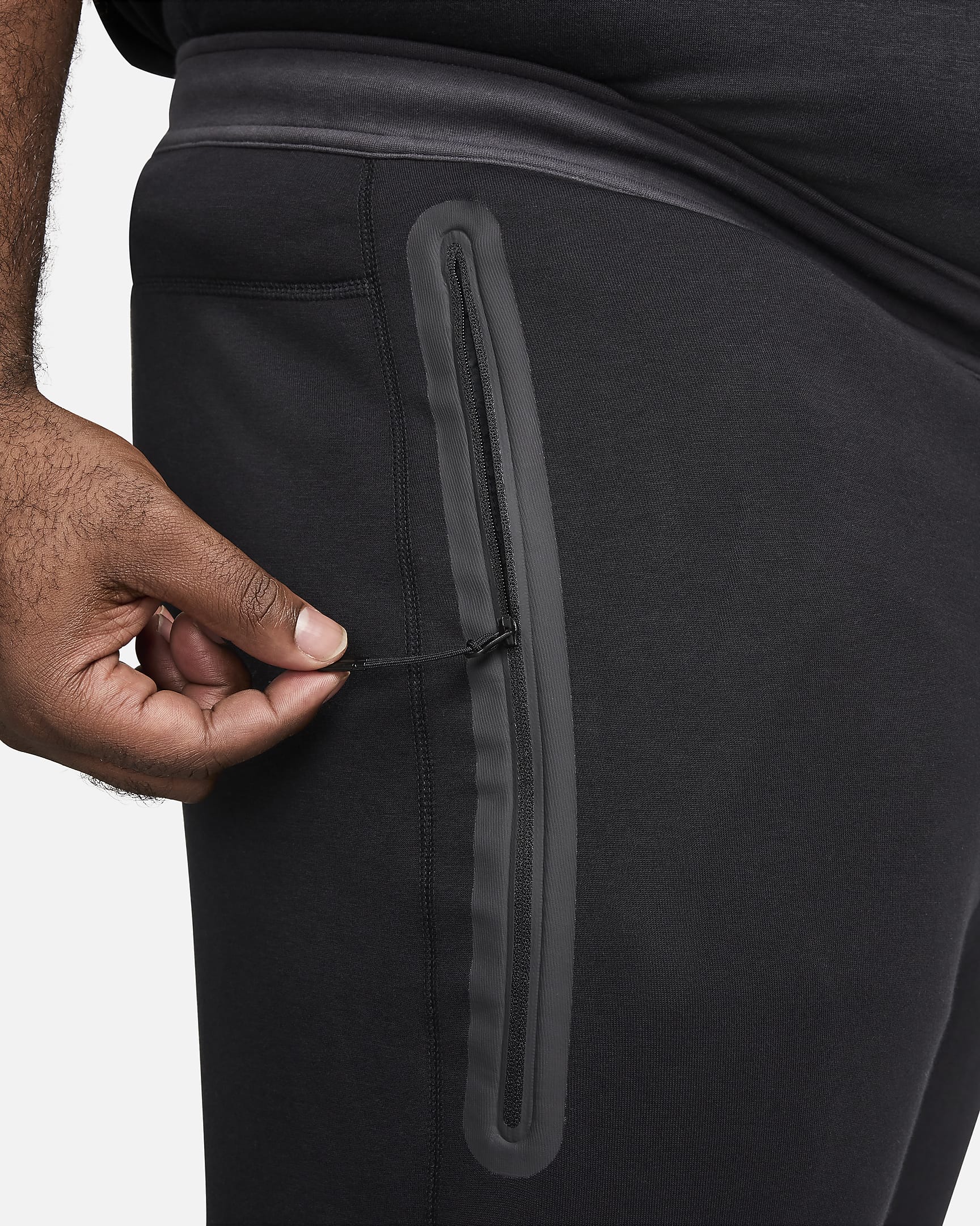 Pantalon de jogging Nike Sportswear Tech Fleece pour homme - Noir/Dark Smoke Grey/Light Crimson