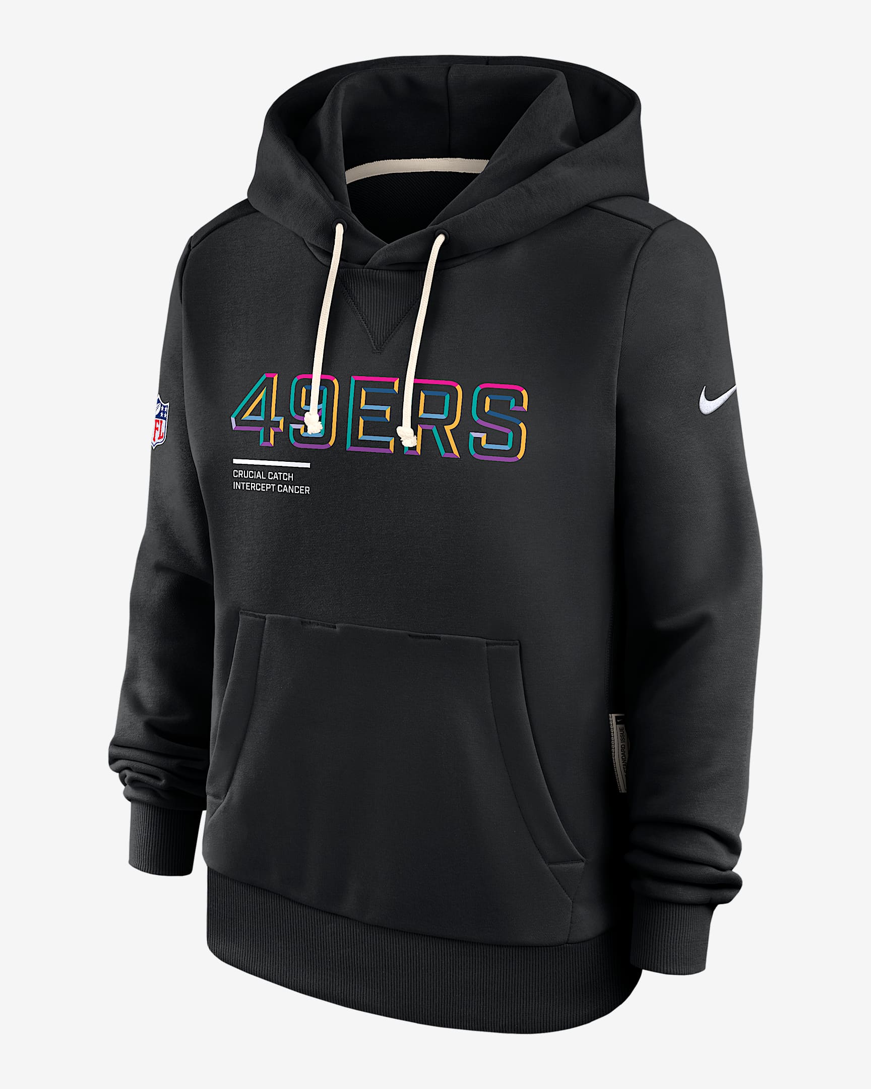 San Francisco 49ers Crucial Catch Women's Nike Dri-FIT NFL Pullover Hoodie - Black
