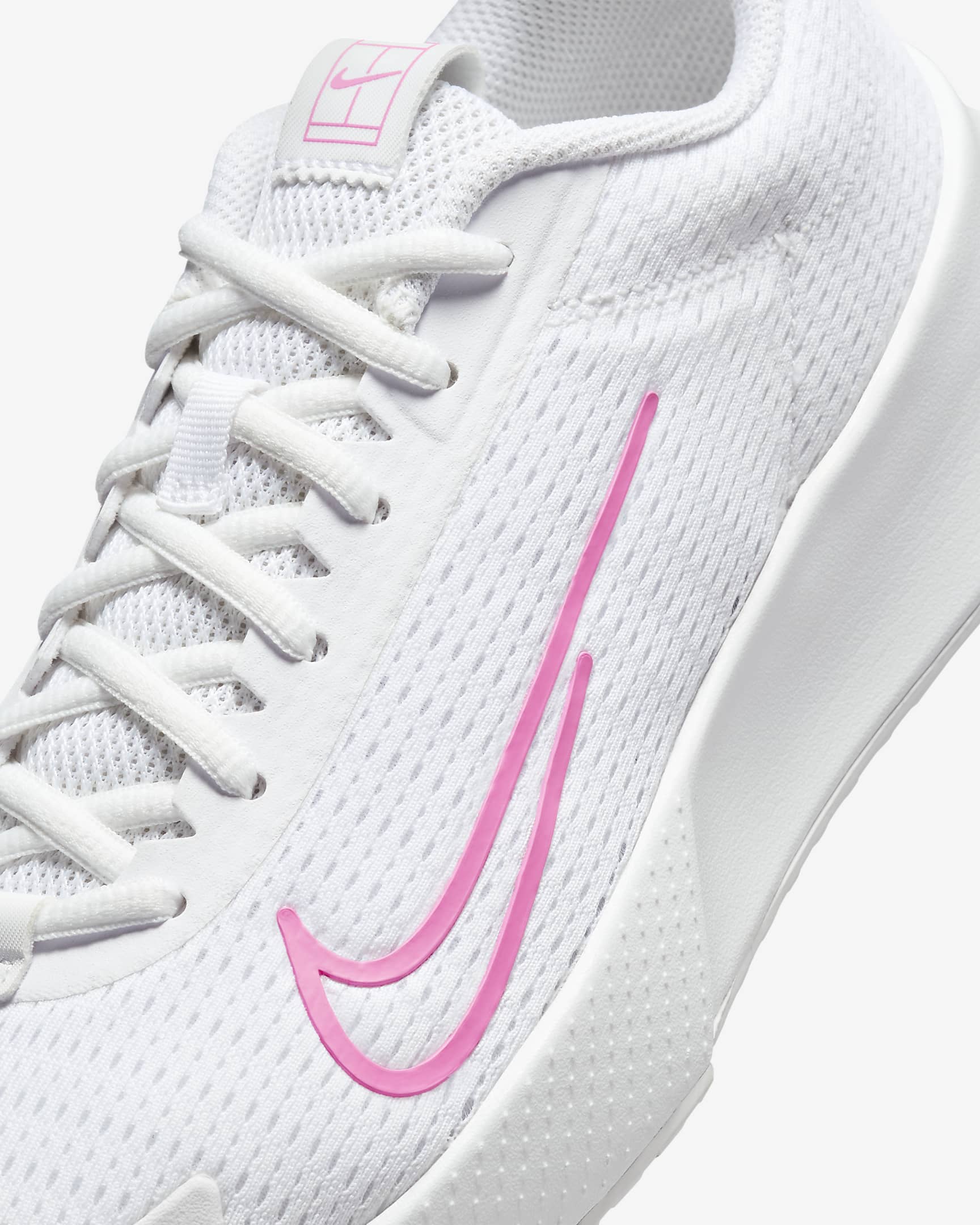 NikeCourt Vapor Lite 2 Women's Hard Court Tennis Shoes - White/White/Playful Pink