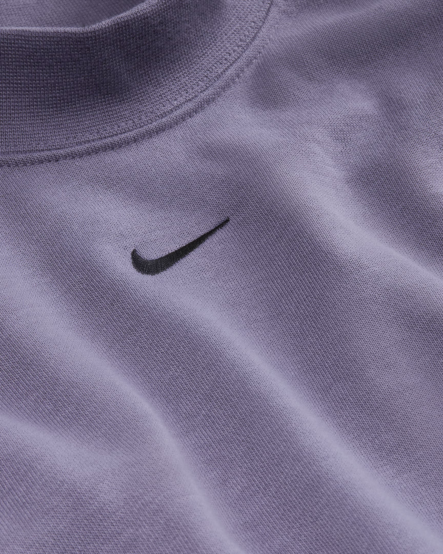 Nike Sportswear Chill Terry kerek nyakkivágású, rövidített, francia frottír női felsőrész - Daybreak/Fekete