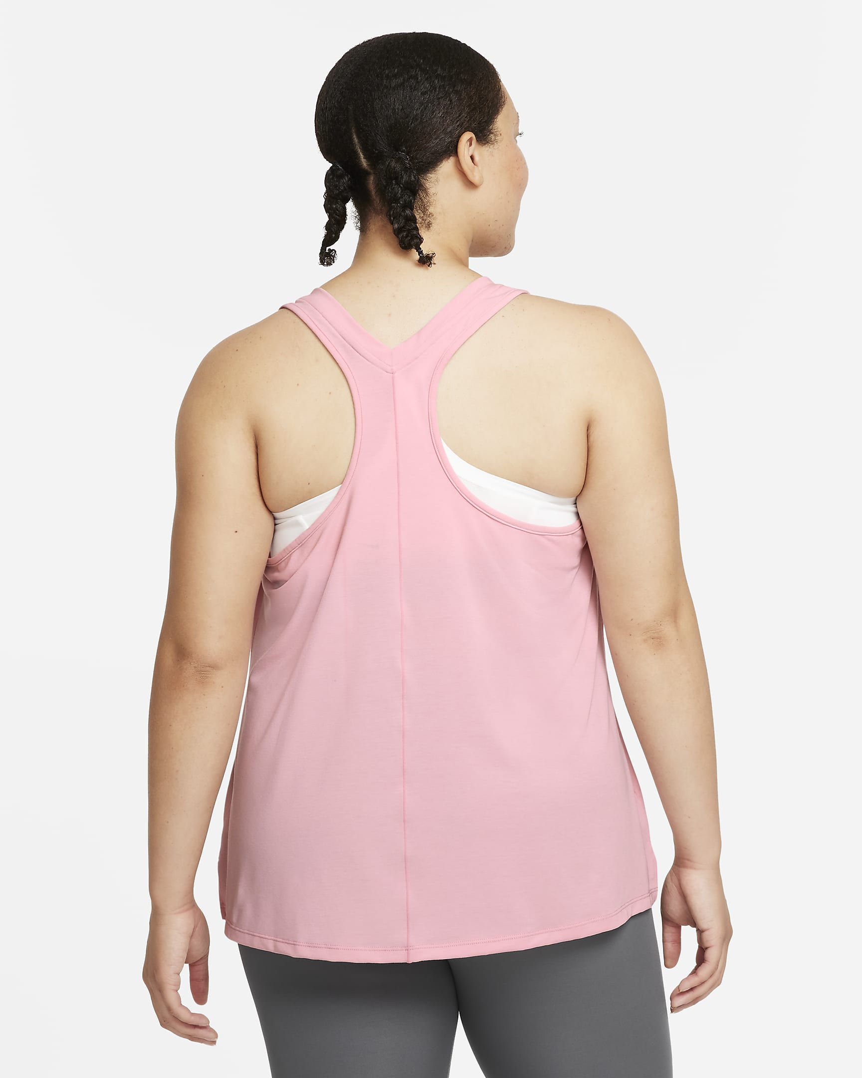 Nike Dri-FIT One Luxe Women's Standard Fit Racerback Tank (Plus Size) - Pink Glaze