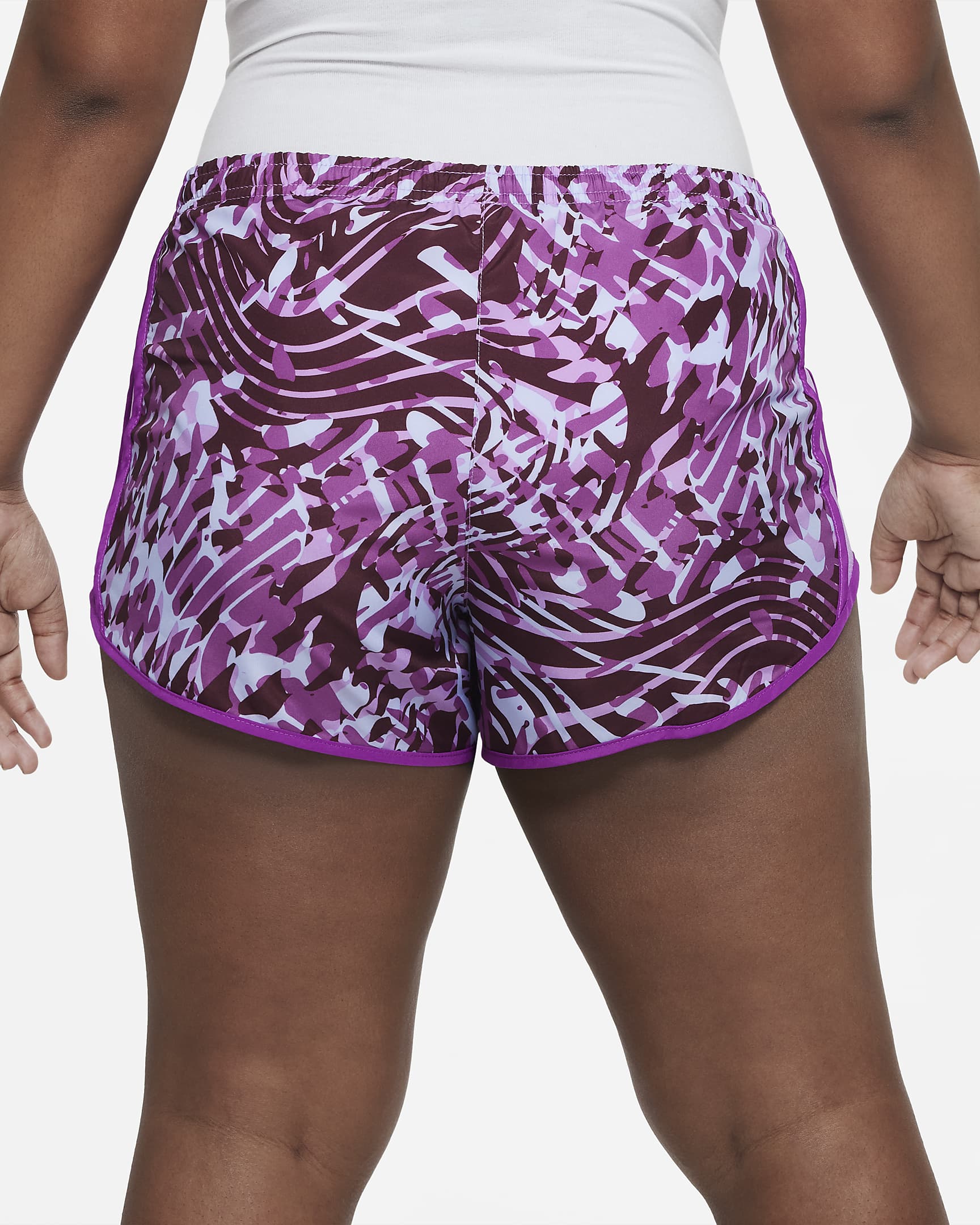 Nike DriFIT Tempo Big Kids' (Girls') Running Shorts (Extended Size).