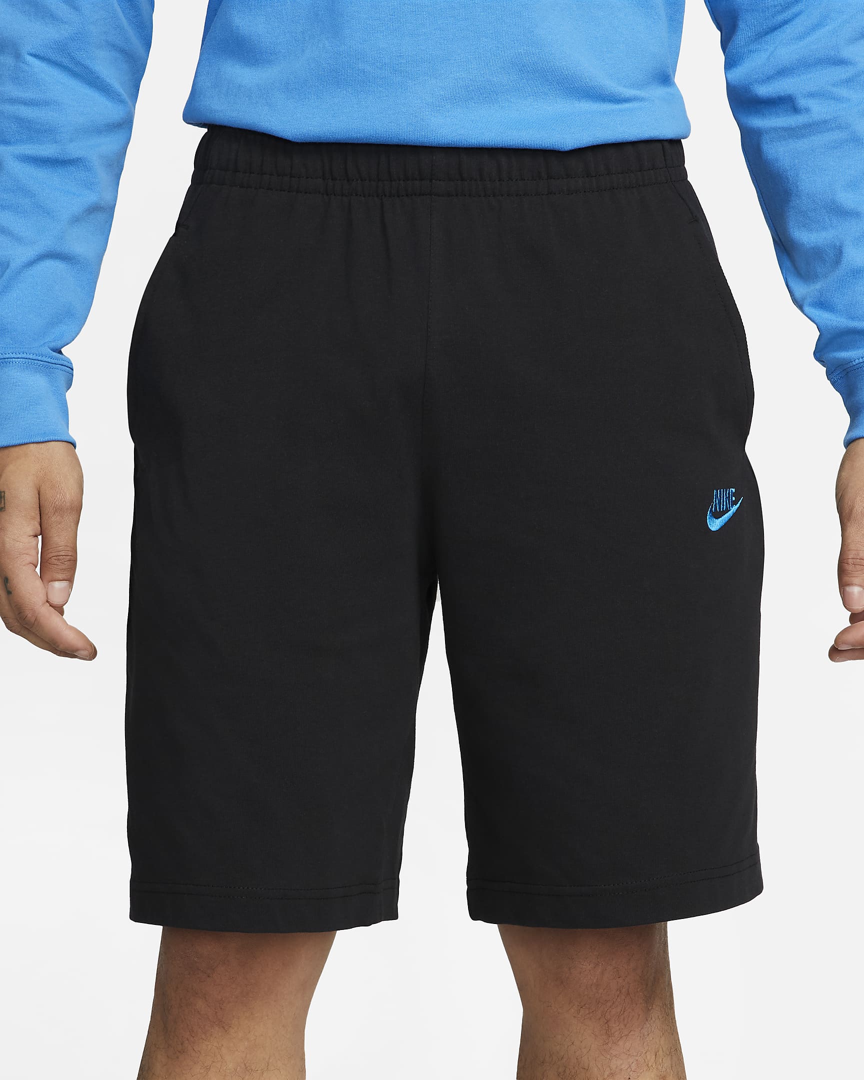 Short en jersey Nike Sportswear Club pour Homme - Noir/Photo Blue