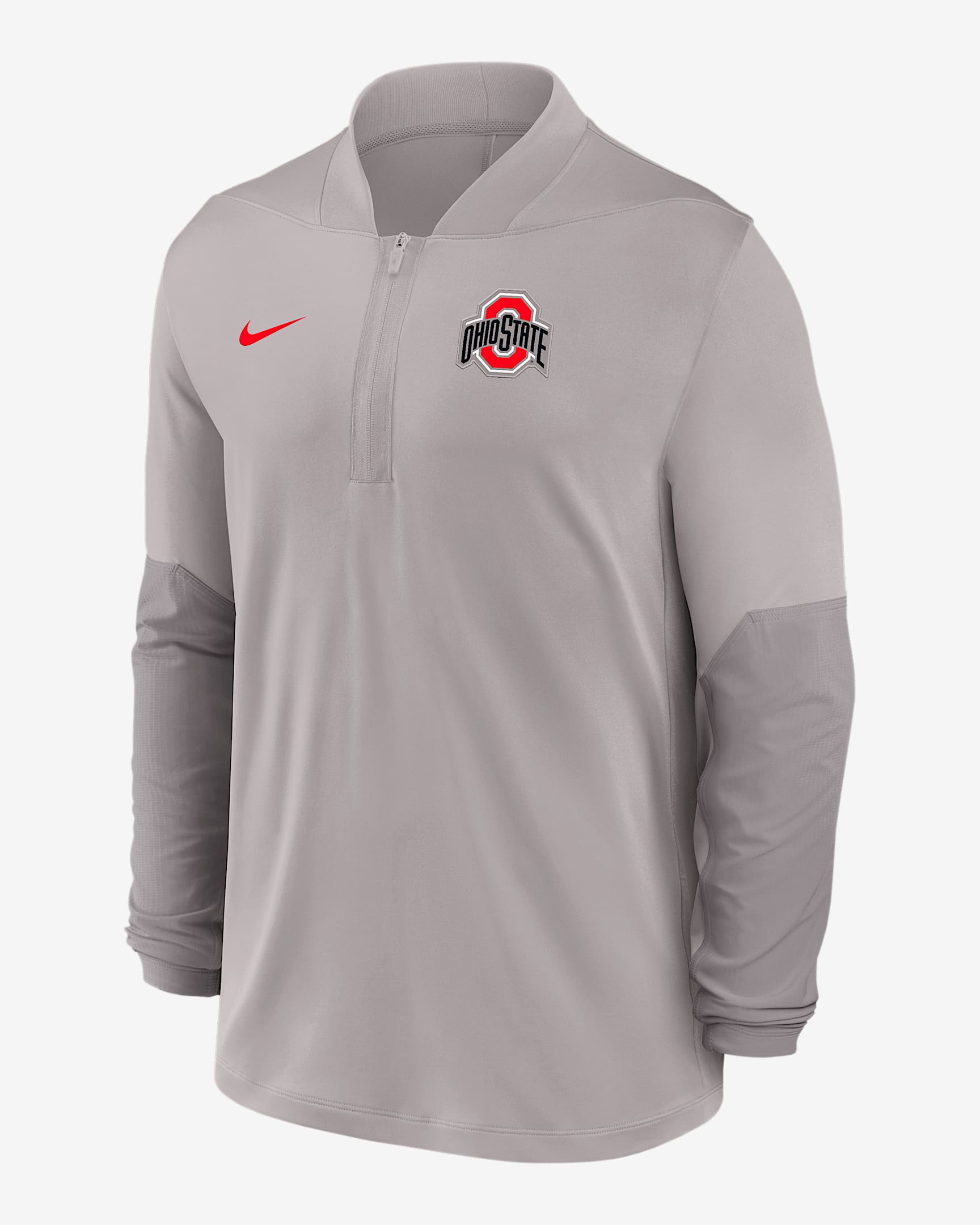 Ohio State Men's Nike Dri-FIT College 1/2-Zip Top - Grey