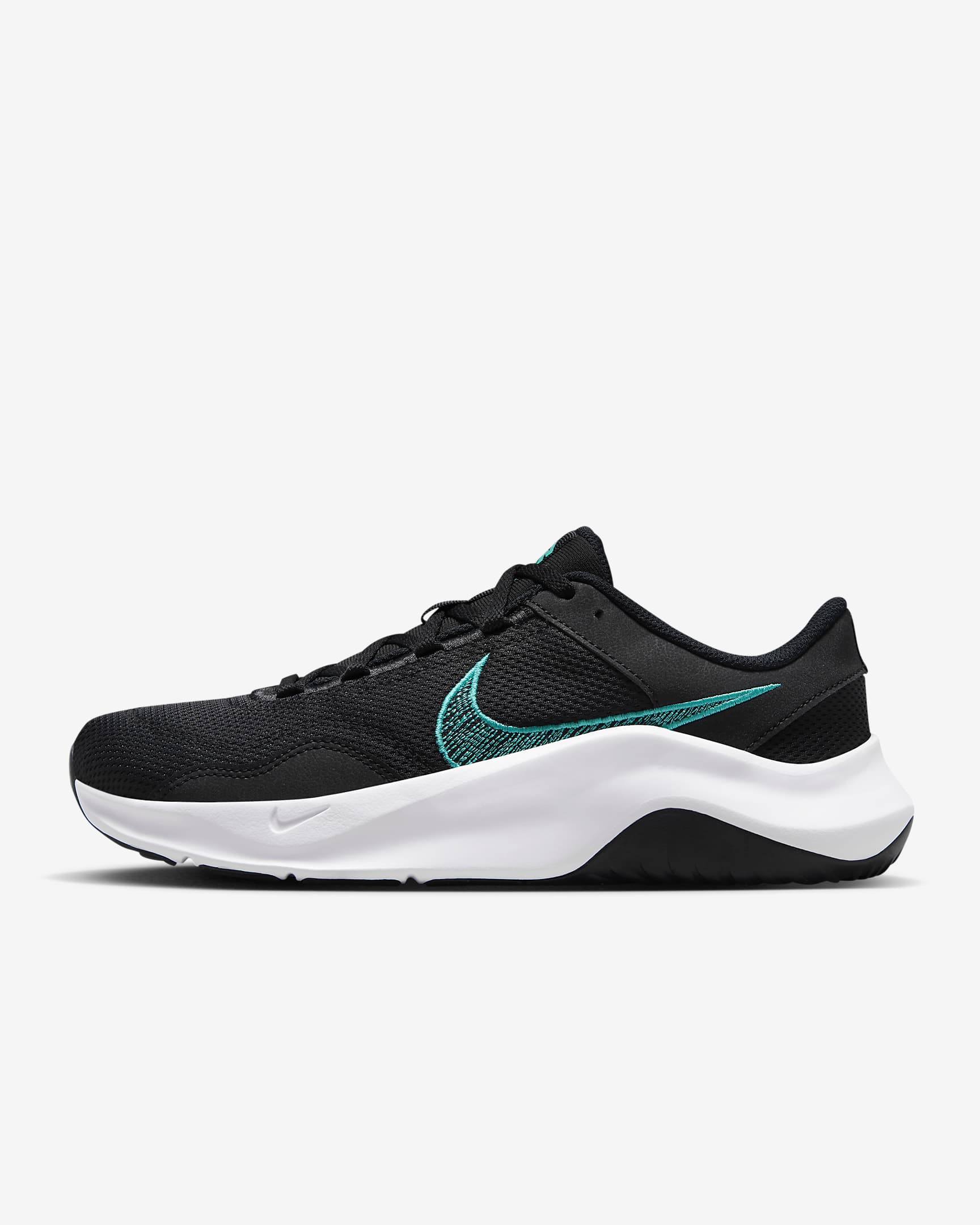 Nike Legend Essential 3 Next Nature Men's Workout Shoes - Black/White/Clear Jade