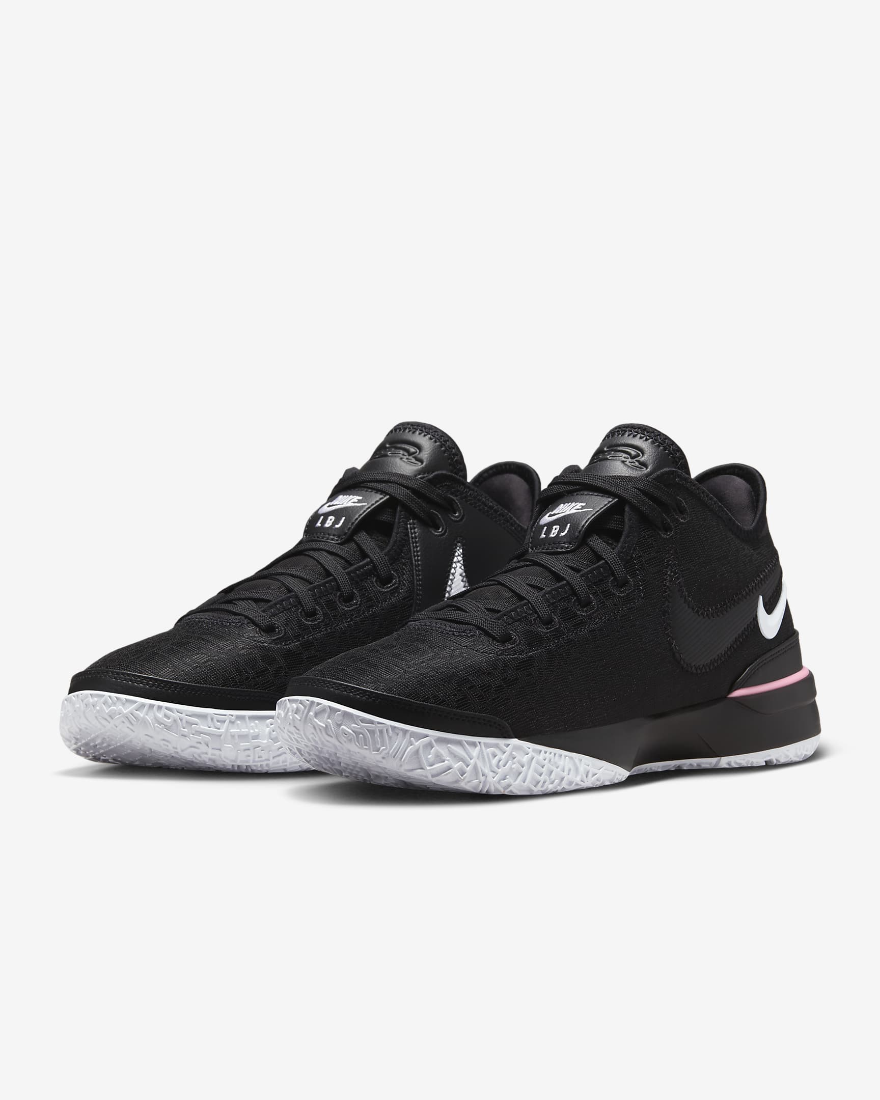 LeBron NXXT Gen Basketball Shoes - Black/Medium Soft Pink/White