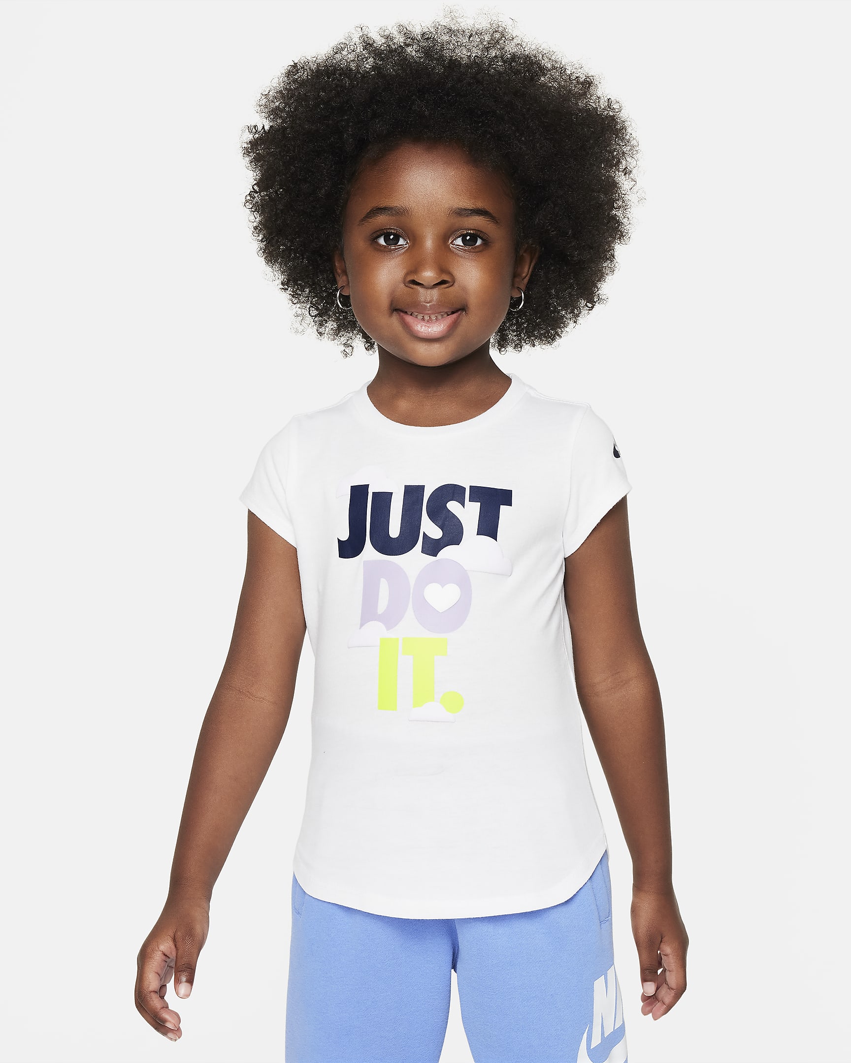 Nike Sweet Swoosh "Just Do It" Toddler Graphic T-Shirt - White