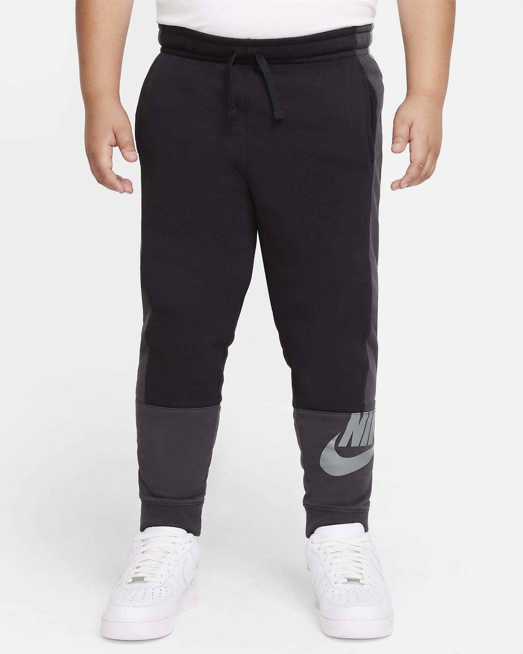 Nike Sportswear Amplify Big Kids' (Boys') Pants (Extended Size) - Black/Dark Smoke Grey/Smoke Grey/Smoke Grey