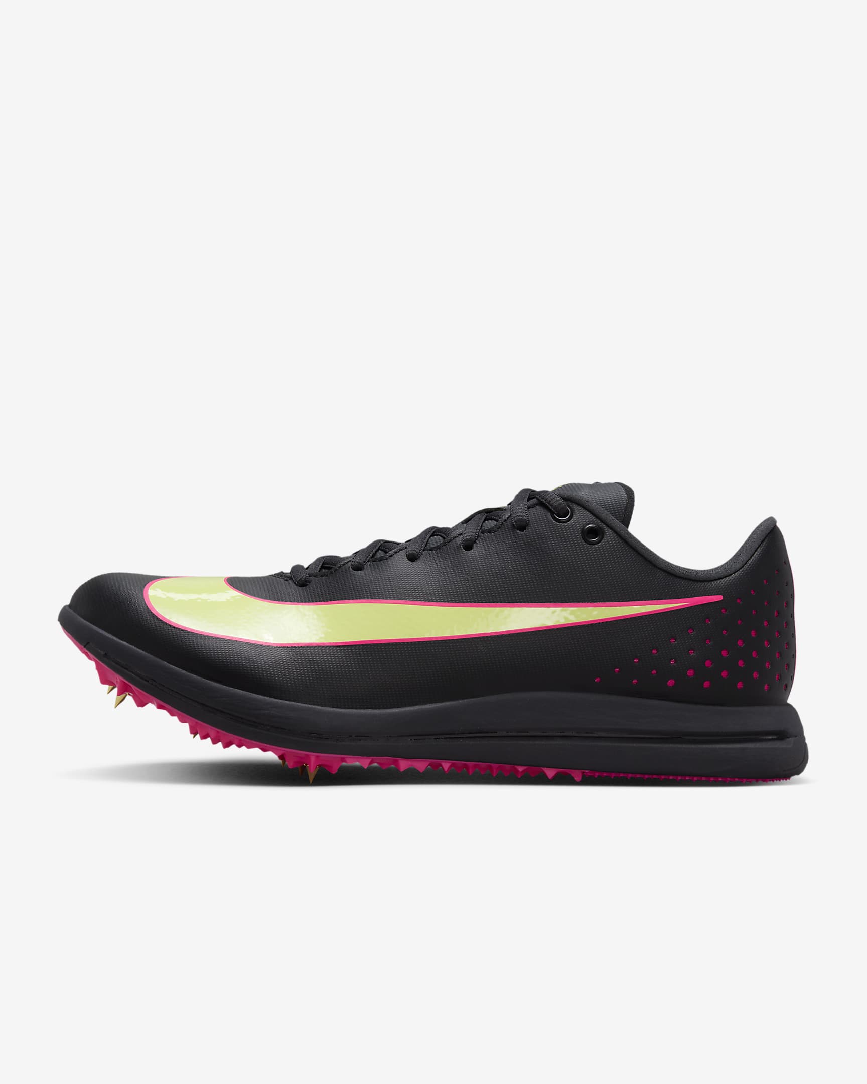 Nike Triple Jump Elite 2 Sprung-Spike für Leichtathletik - Schwarz/Light Lemon Twist/Fierce Pink