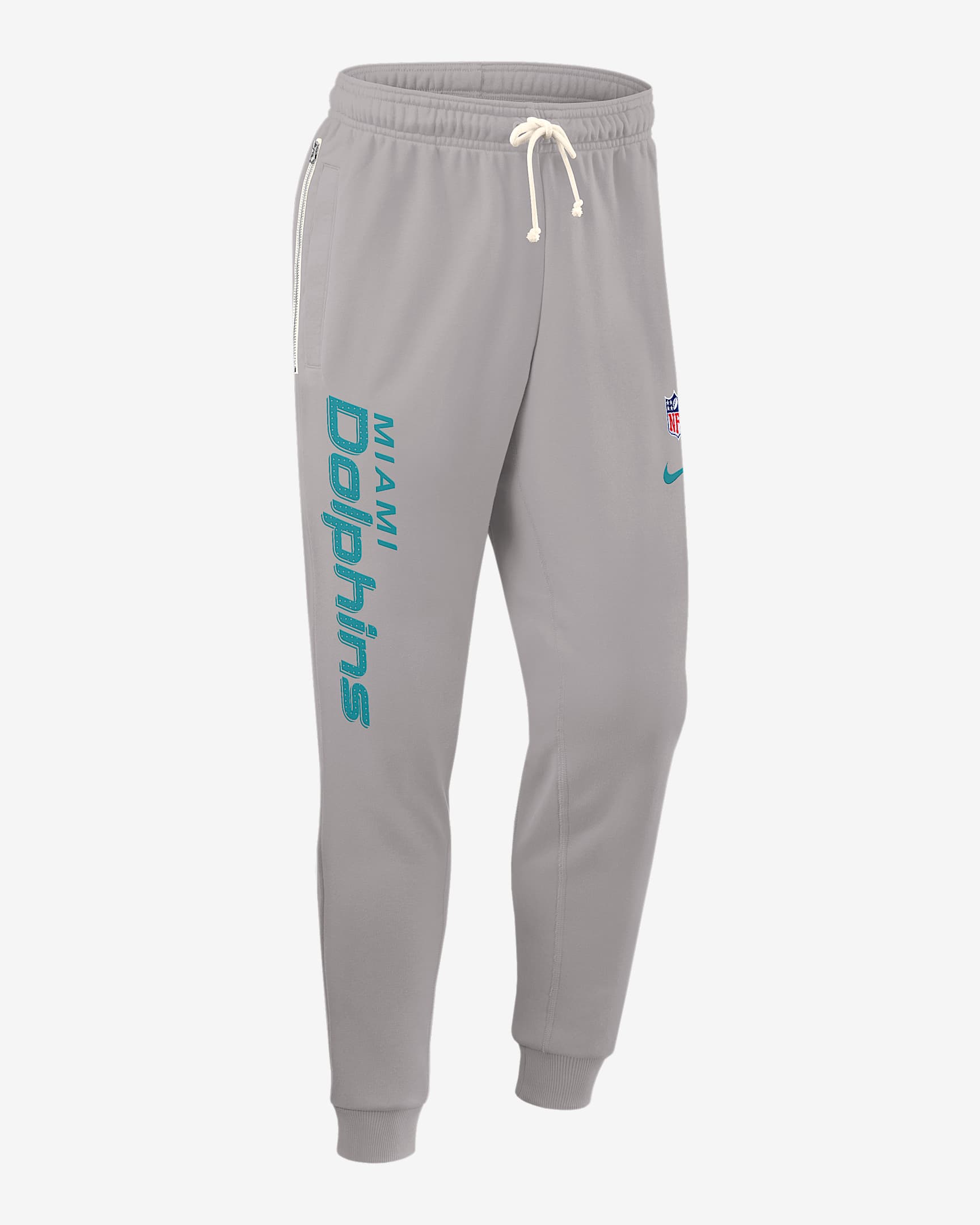Miami Dolphins Ground Game Sideline Men's Nike Dri-FIT NFL Taper Pants - Grey