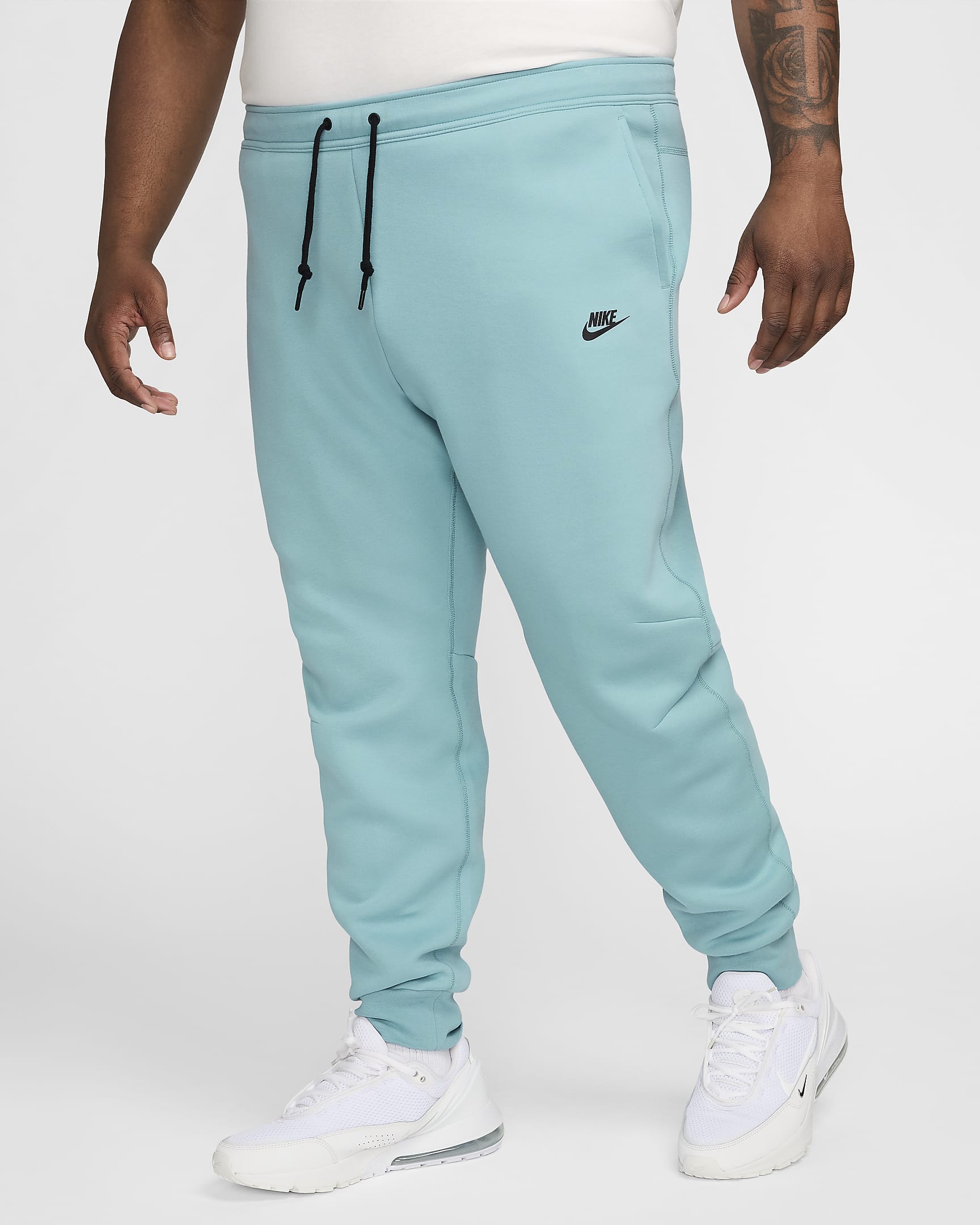 Joggingbyxor Nike Sportswear Tech Fleece för män - Denim Turquoise/Svart