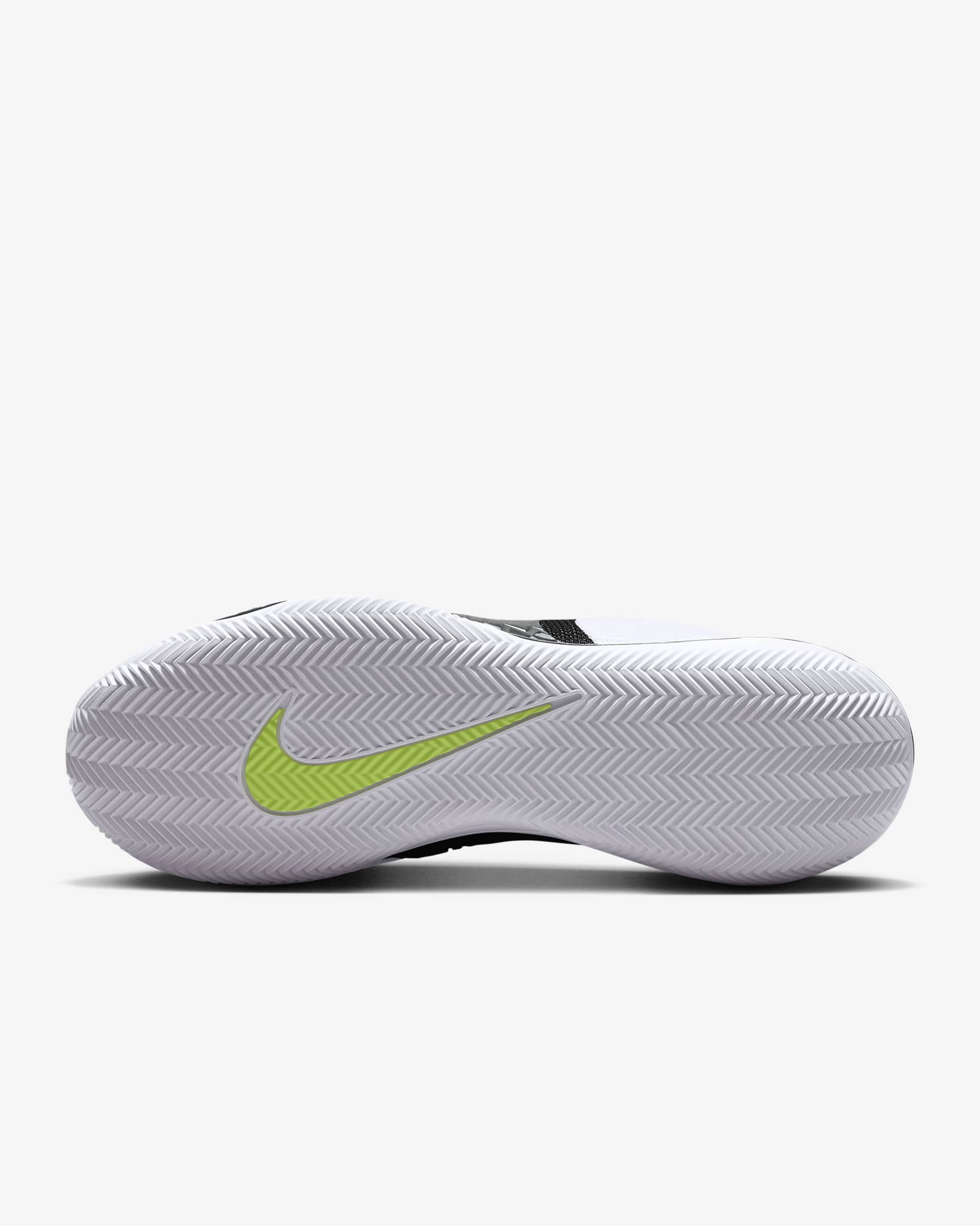 NikeCourt Vapor Cage 4 Rafa-tennissko til grusbane til mænd - sort/hvid/Volt/Metallic Silver