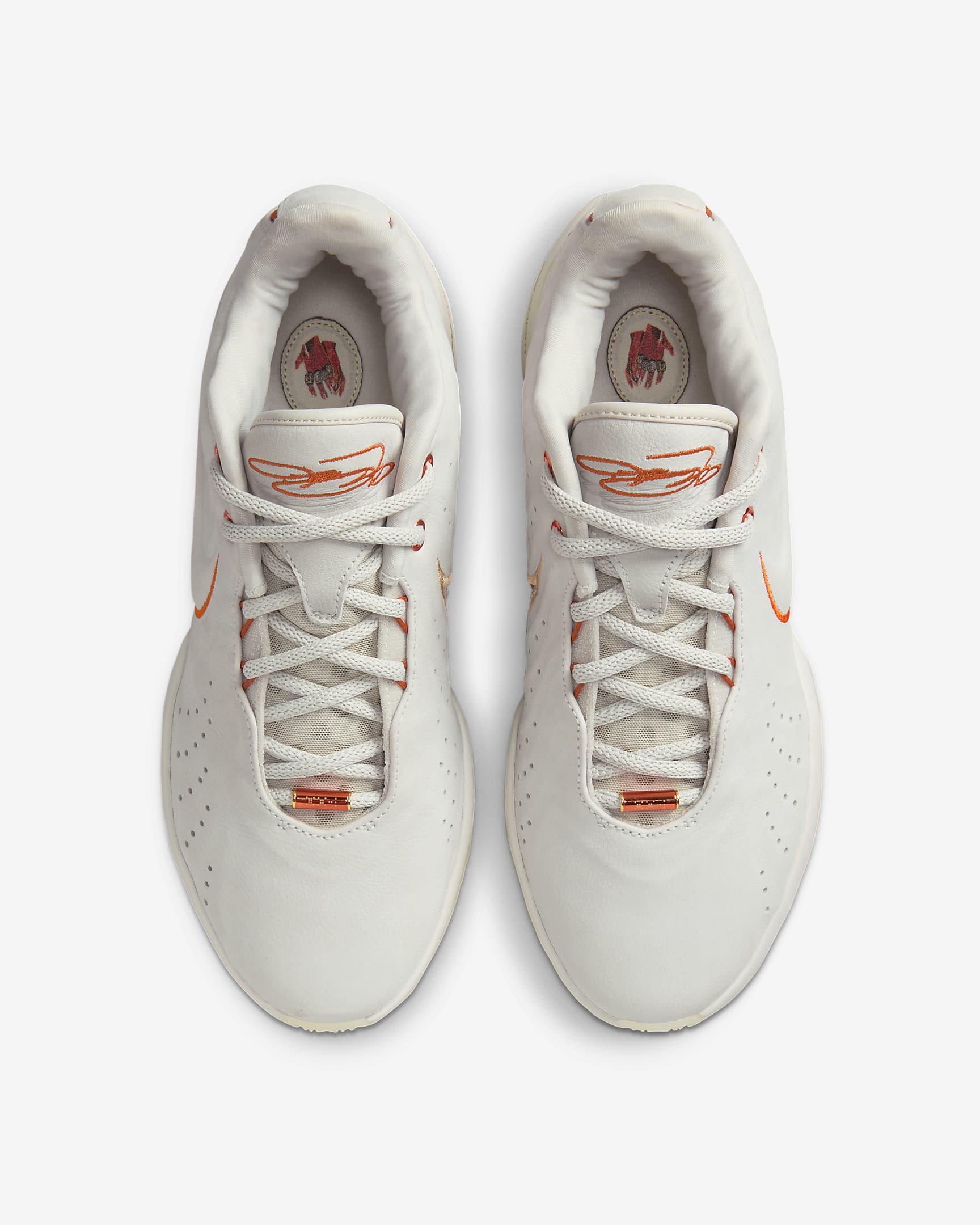 LeBron XXI "Akoya" Basketball Shoes - Light Bone/Coconut Milk/Dark Russet/Campfire Orange