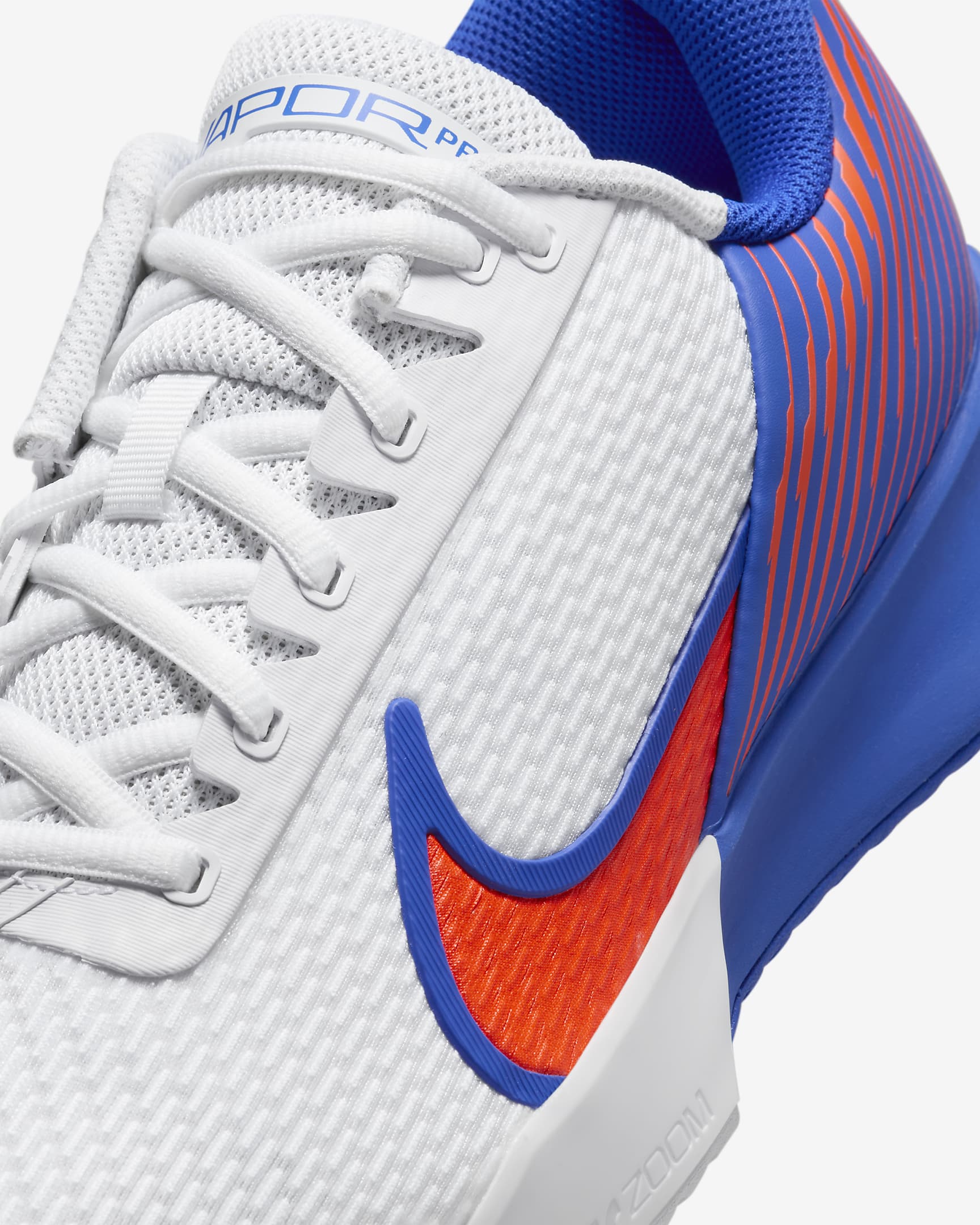 Chaussure de tennis pour surface dure NikeCourt Air Zoom Vapor Pro 2 pour homme - Blanc/Hyper Royal/Hyper Crimson