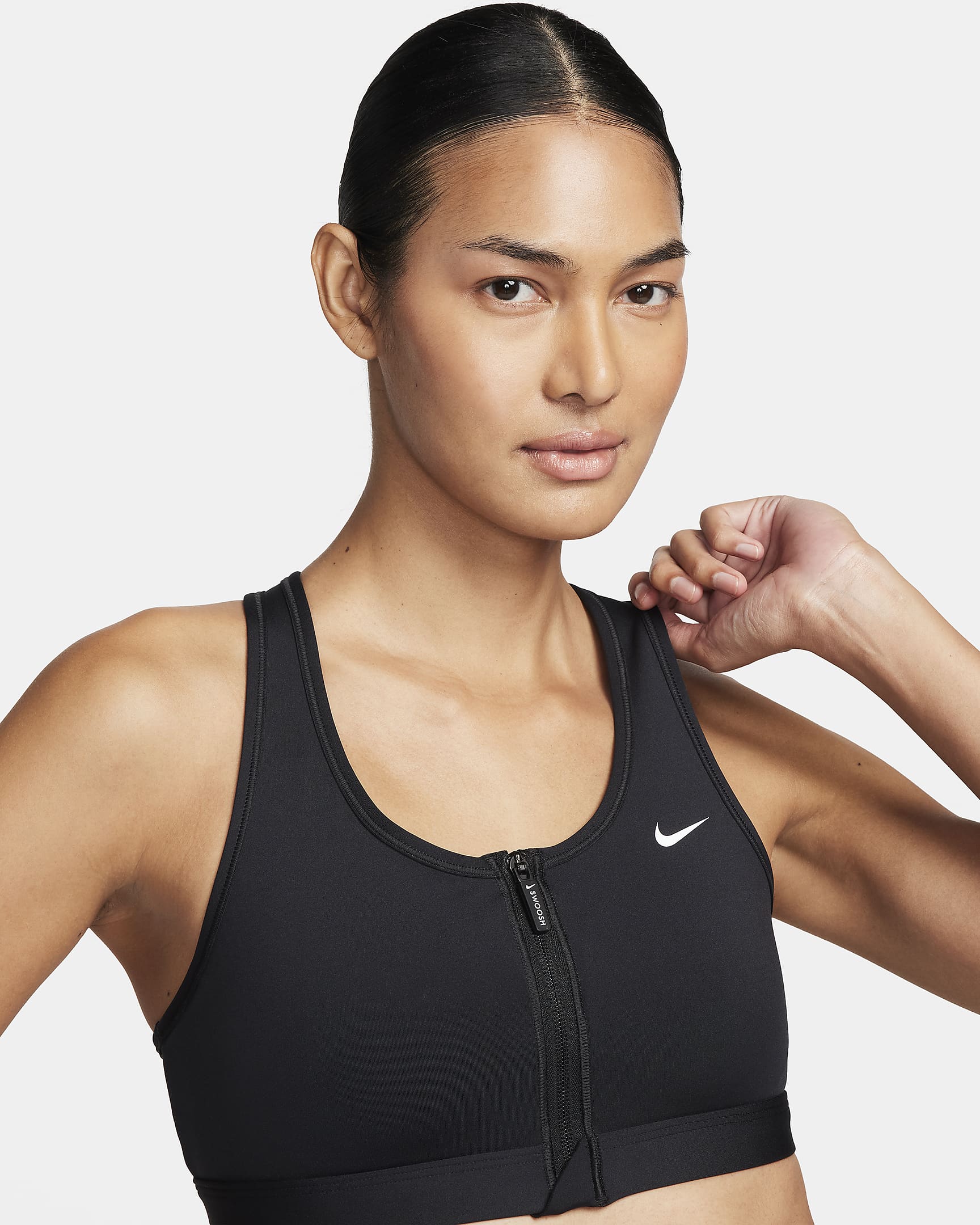 Nike Swoosh Front Zip Women's Medium-Support Padded Sports Bra. Nike UK