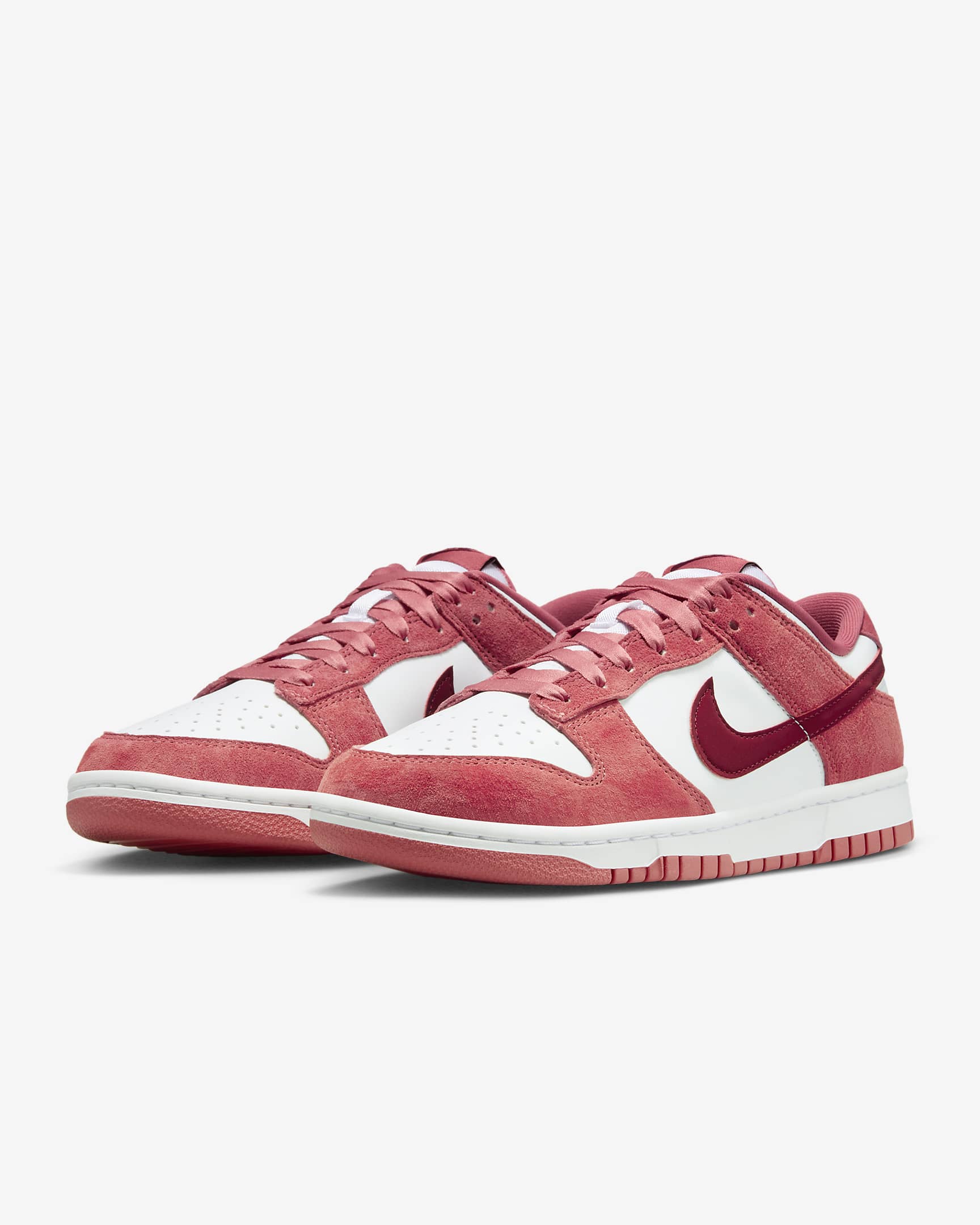 Nike Dunk Low Women's Shoes - White/Adobe/Dragon Red/Team Red