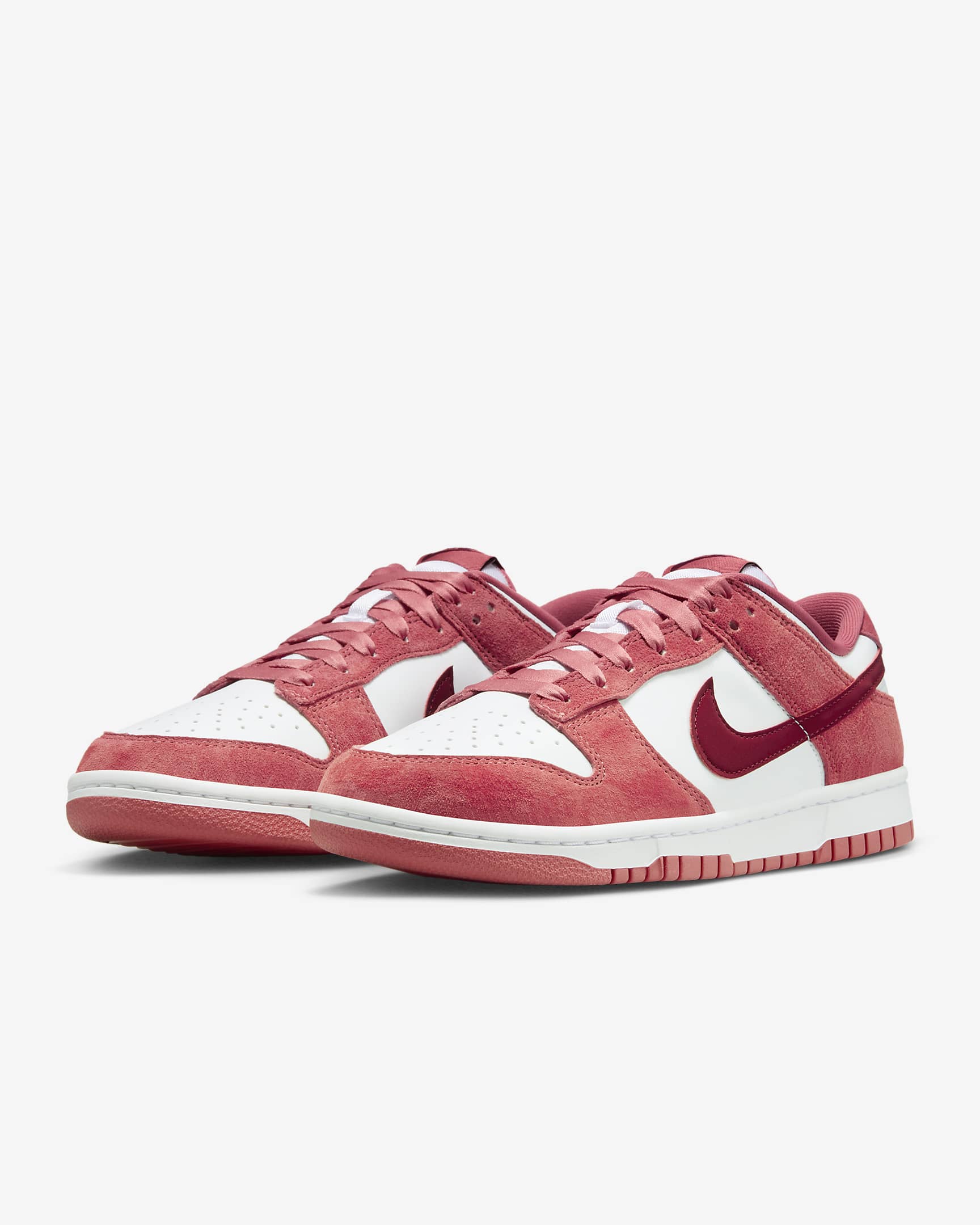 Scarpa Nike Dunk Low – Donna - Bianco/Adobe/Dragon Red/Team Red