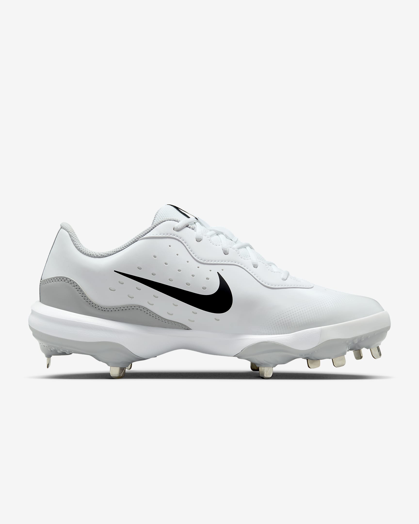 Nike Alpha Huarache Varsity 4 Low Men's Baseball Cleats - White/Wolf Grey/Pure Platinum/Black