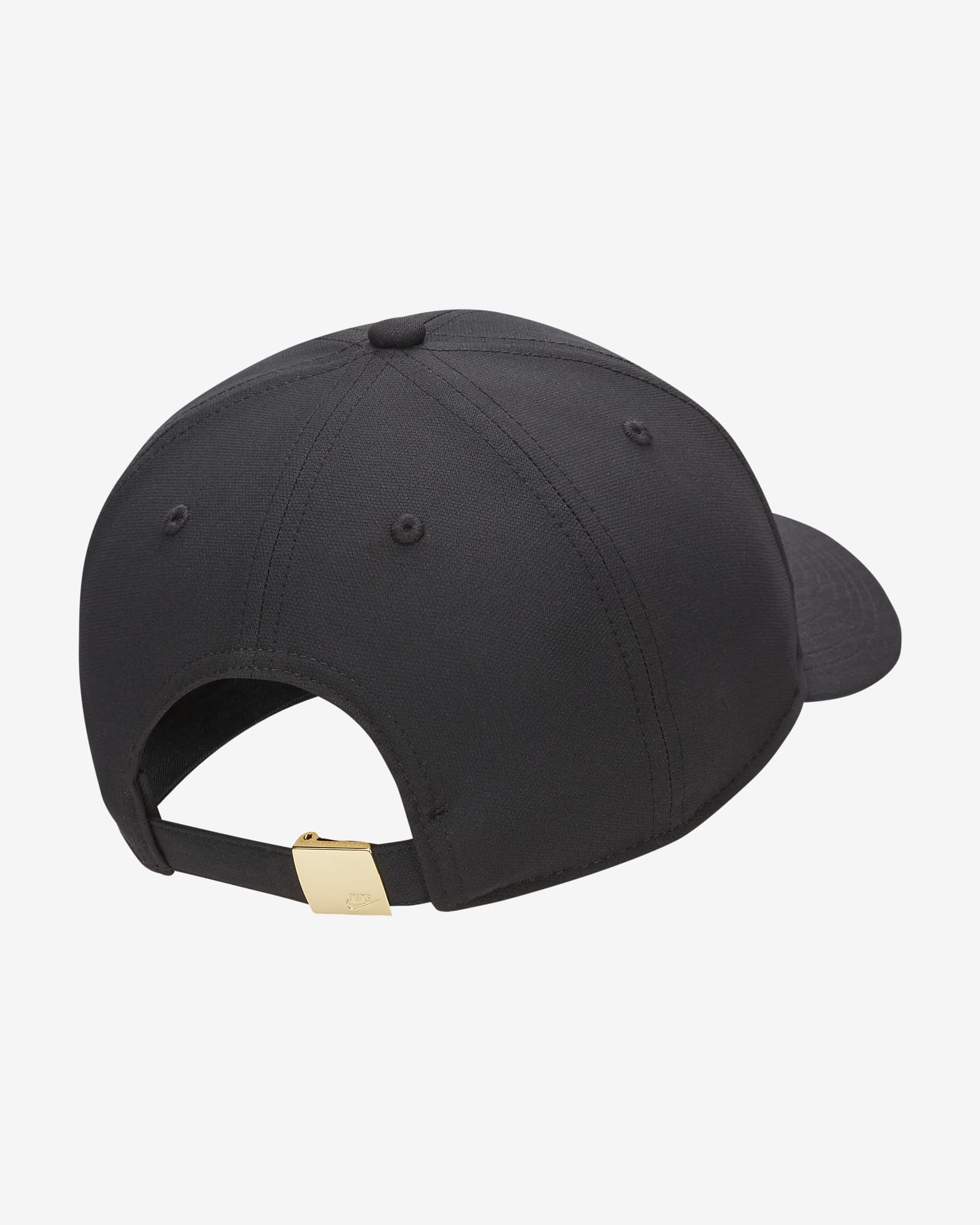 Nike Dri-FIT Club Structured Metal Logo Cap - Black/Metallic Gold