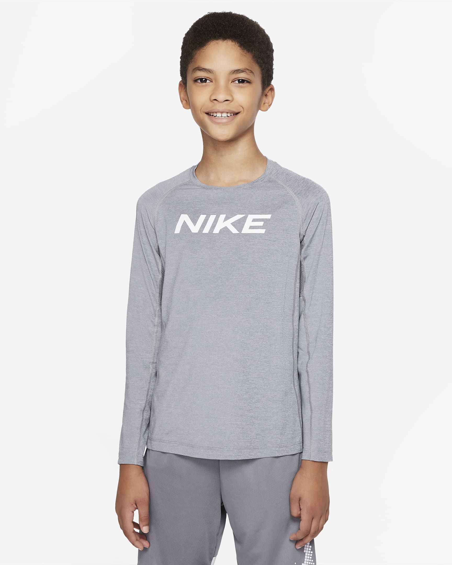 Nike Pro Dri-FIT Big Kids' (Boys') Long-Sleeve Top. Nike.com