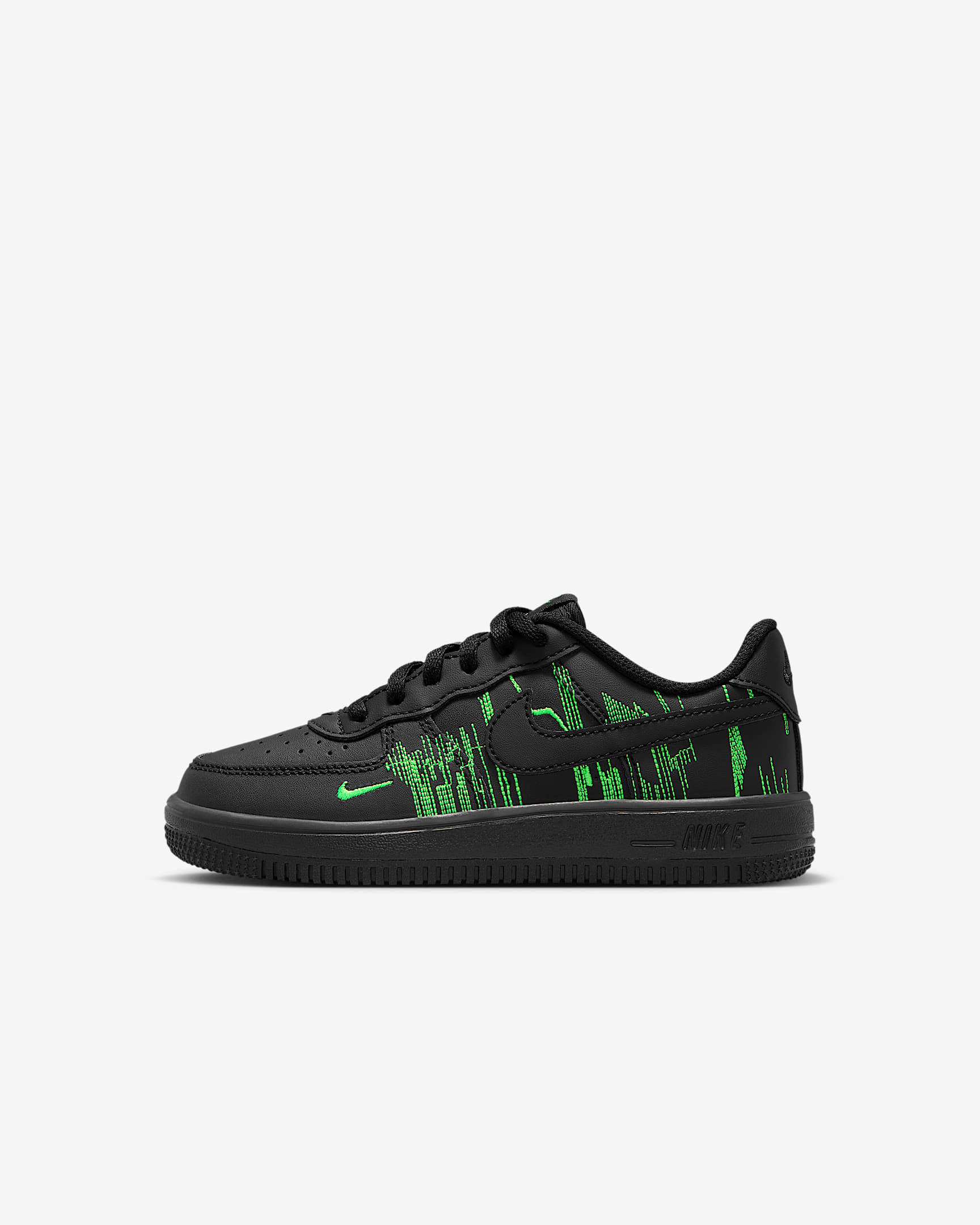 Nike Force 1 Low LV8 Little Kids' Shoes - Black/Green Strike/Vivid Purple/Black