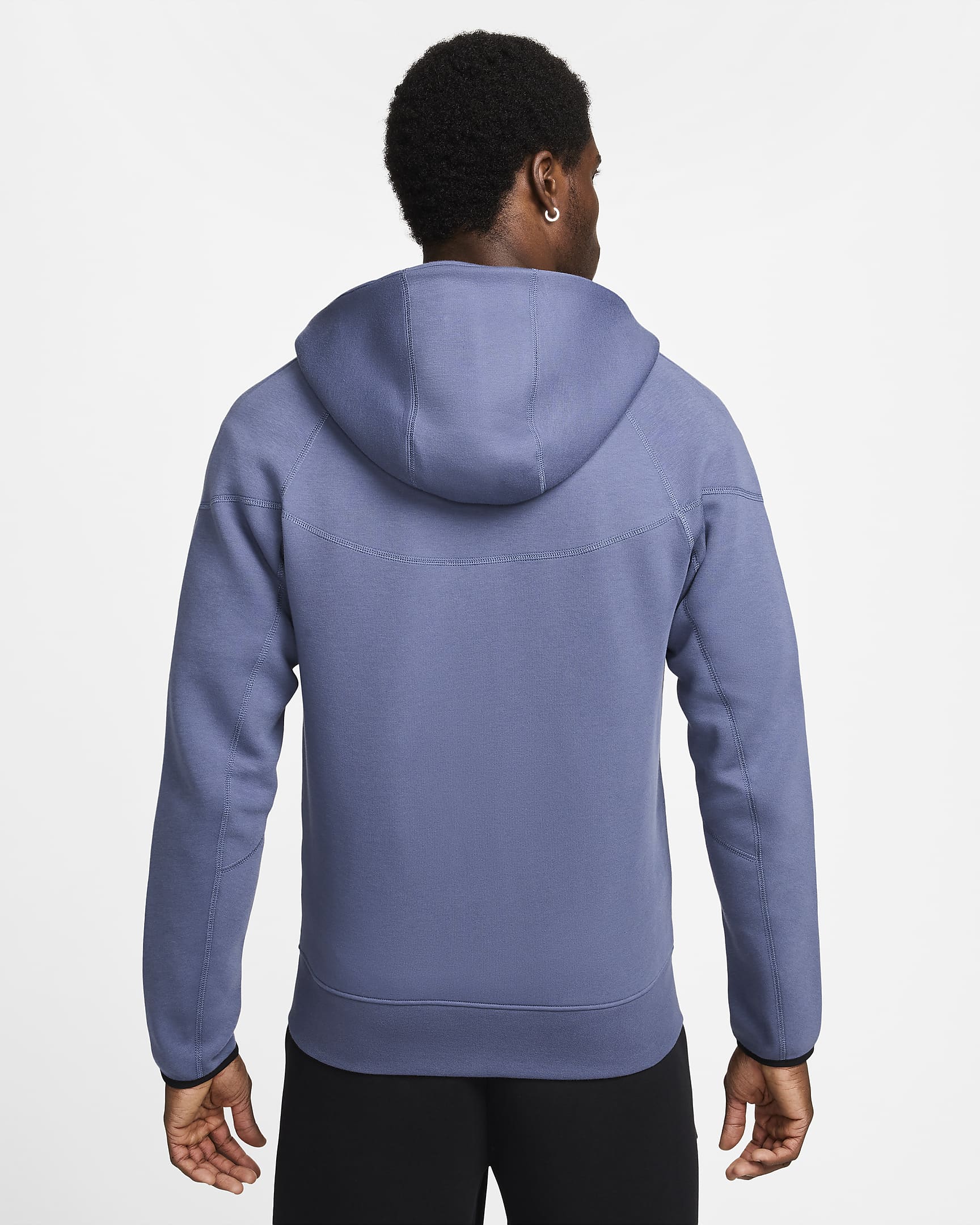 Sweat à capuche et zip Nike Football Inter Milan Tech Fleece Windrunner pour homme - Diffused Blue/Noir/Lyon Blue