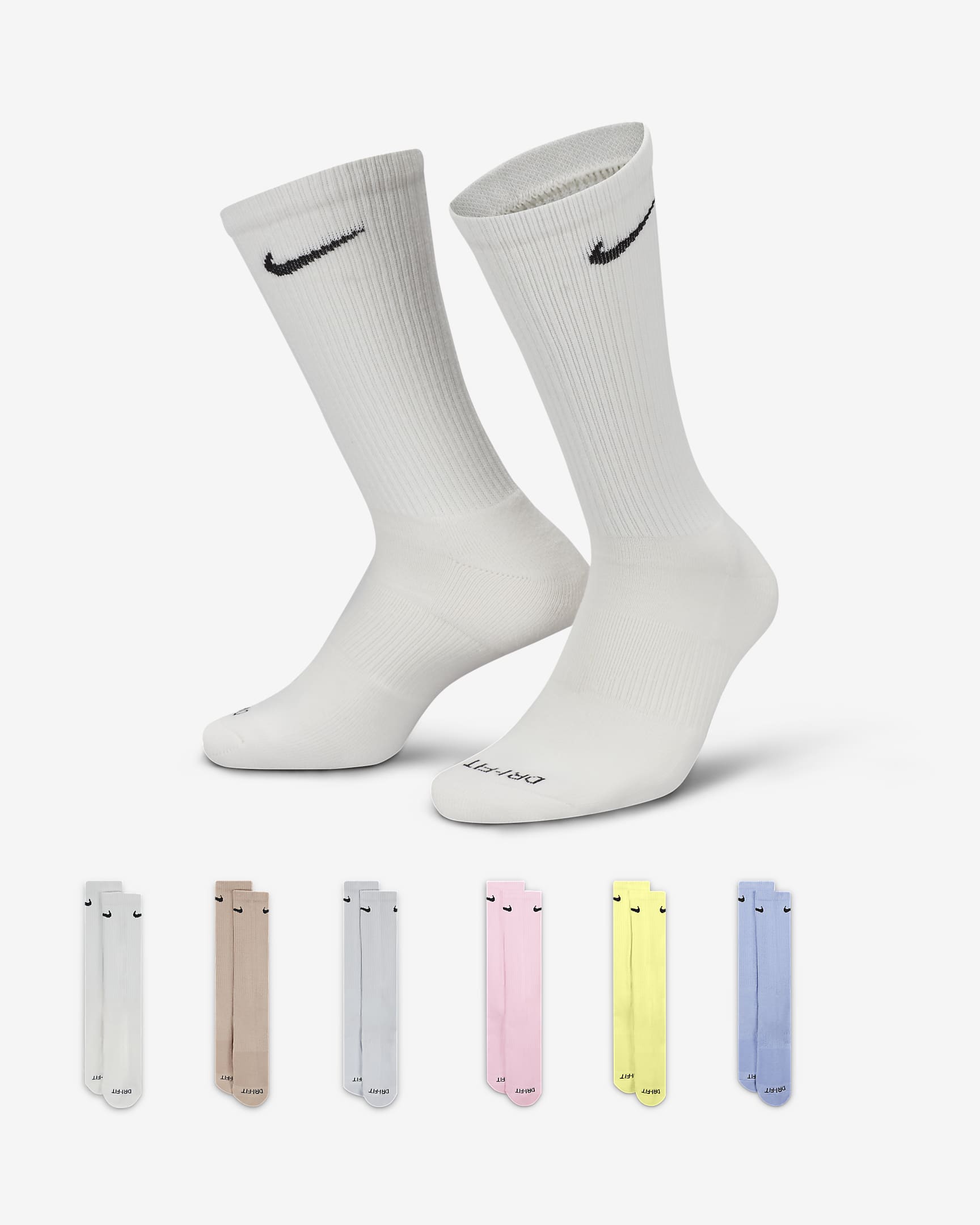 Nike Everyday Plus Cushioned Training Crew Socks (6 Pairs). Nike RO