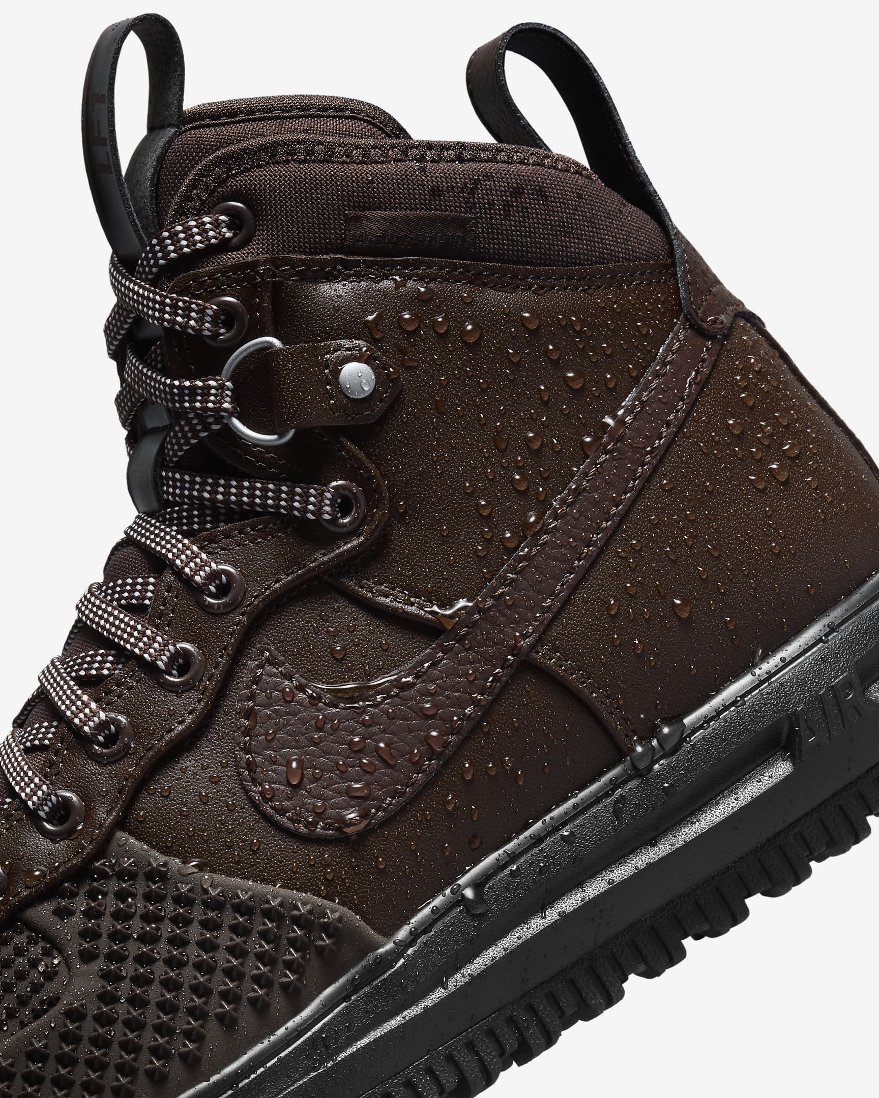 Nike Lunar Force 1 Men's Winterized Duckboot - Baroque Brown/Black/Metallic Silver/Baroque Brown