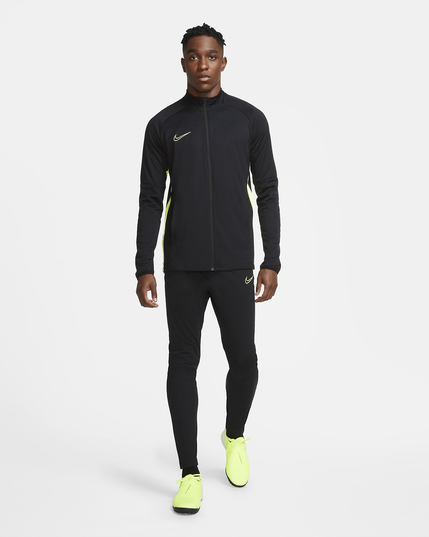 Nike Dri-FIT Academy Men's Football Tracksuit - Black/Volt/Volt