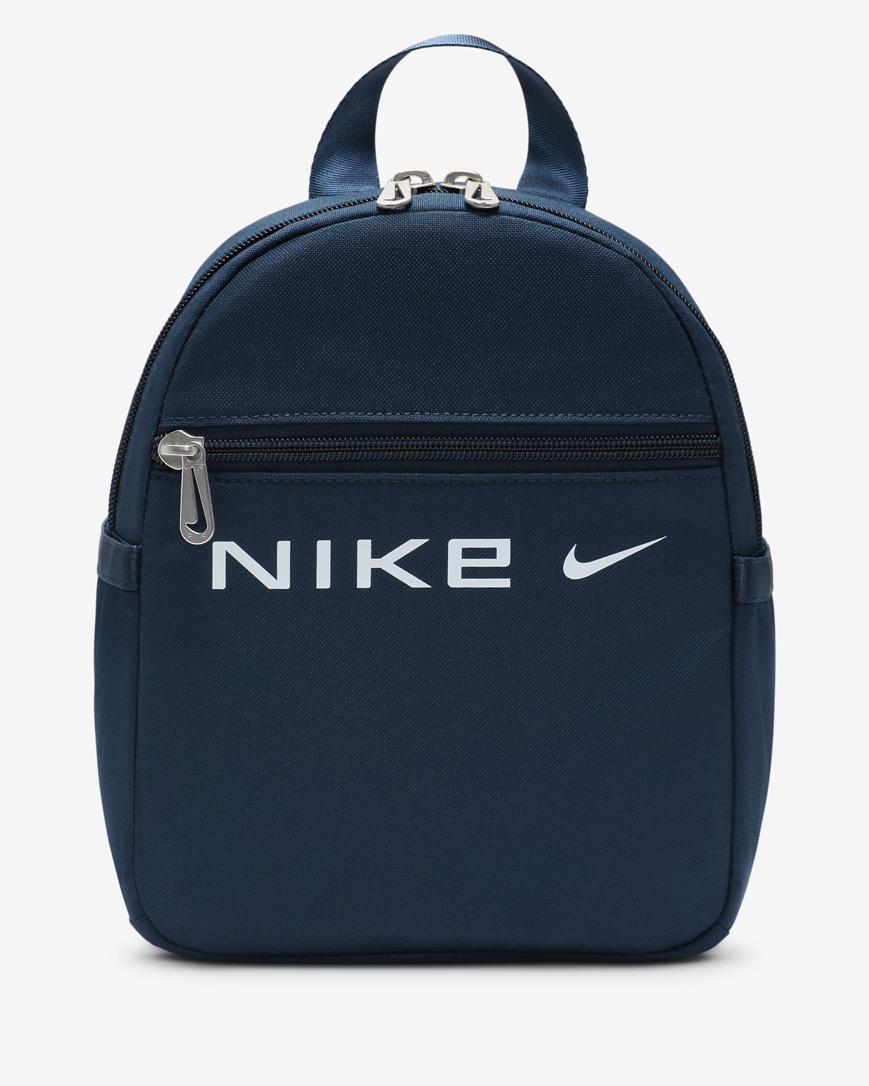 Minimochila para mujer (6 L) Nike Sportswear Futura - Azul marino militar/Azul marino militar/Blanco