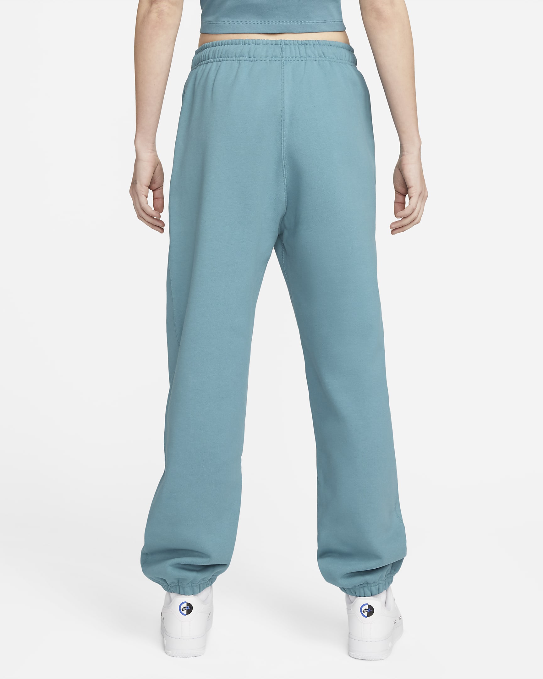 Nike Solo Swoosh Women's Fleece Pants - Noise Aqua