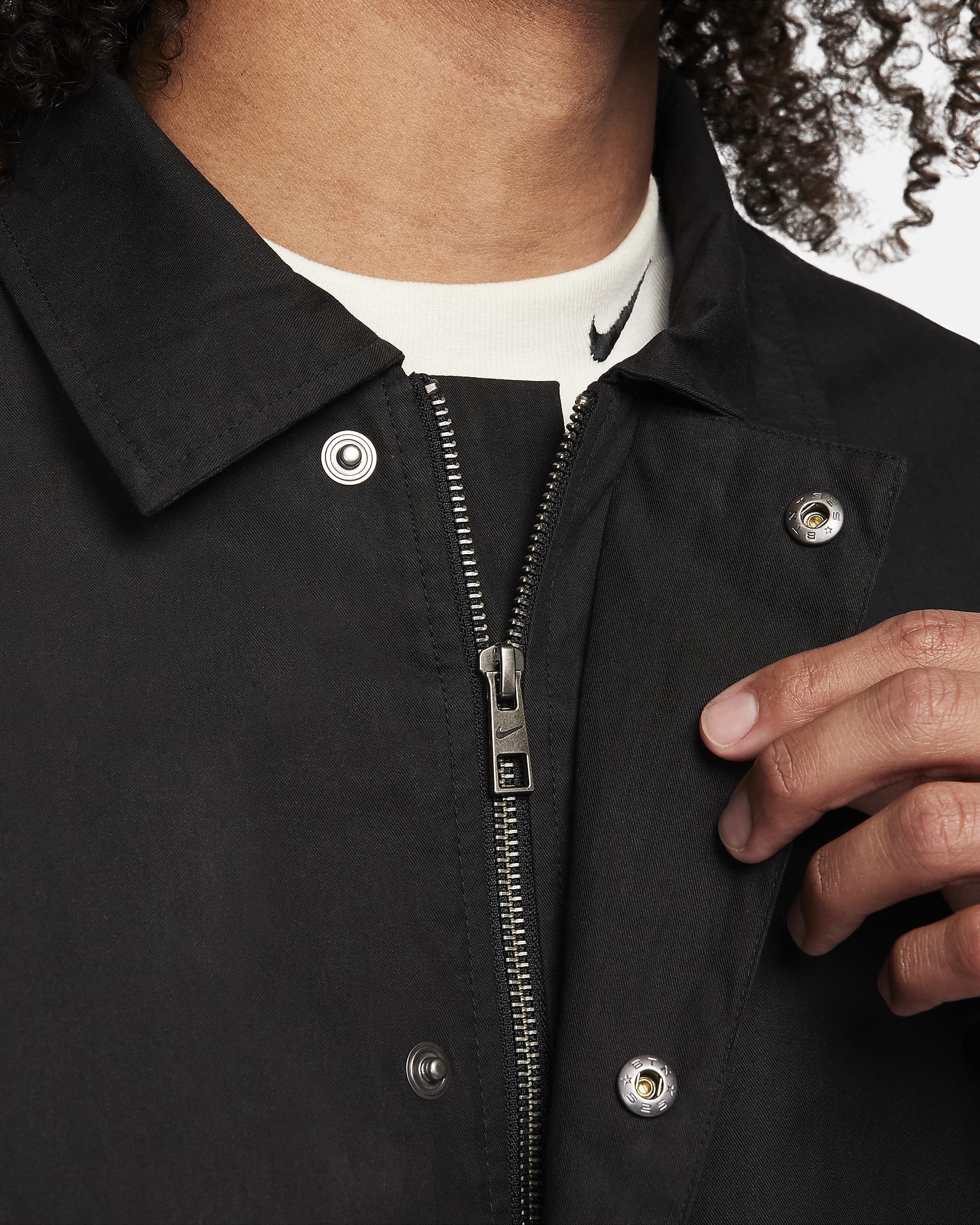 Nike Life Arbeitsjacke aus gewachstem Canvas für Herren - Schwarz/Schwarz