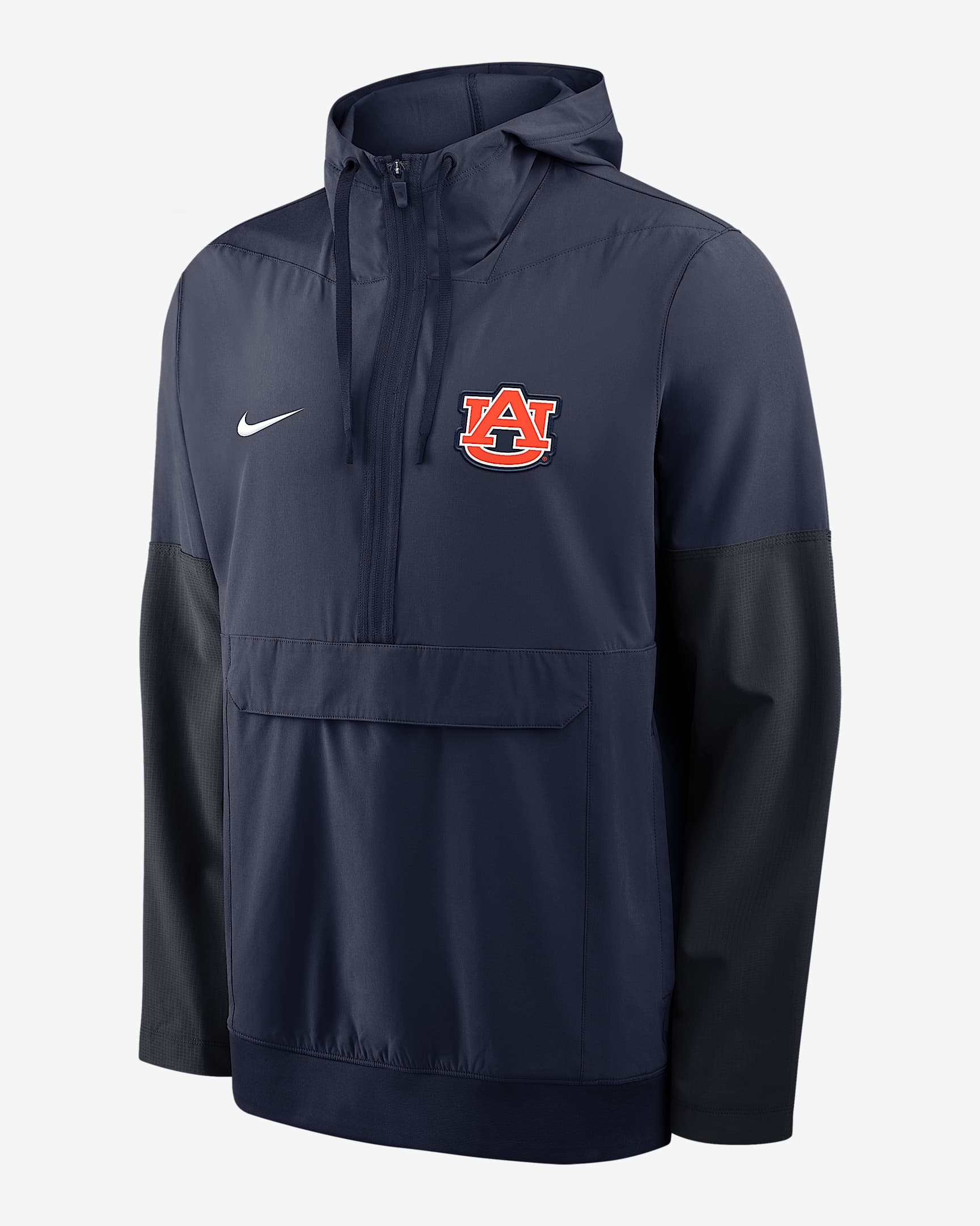 Auburn Anorak Men's Nike College 1/2-Zip Hooded Jacket - Navy