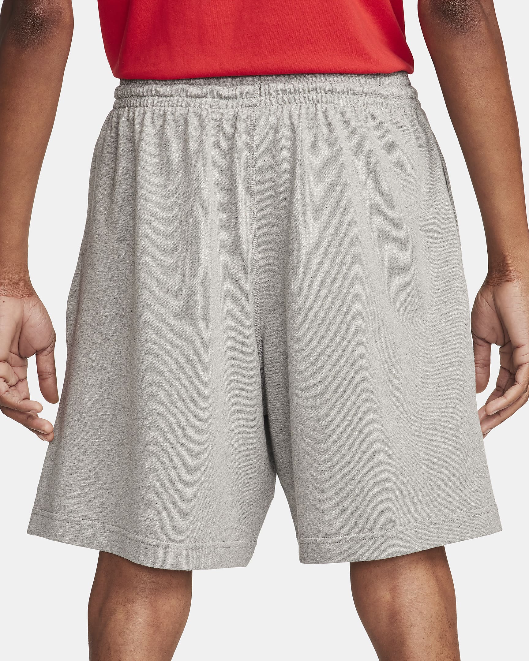 Short en maille Nike Club pour homme - Dark Grey Heather/Blanc